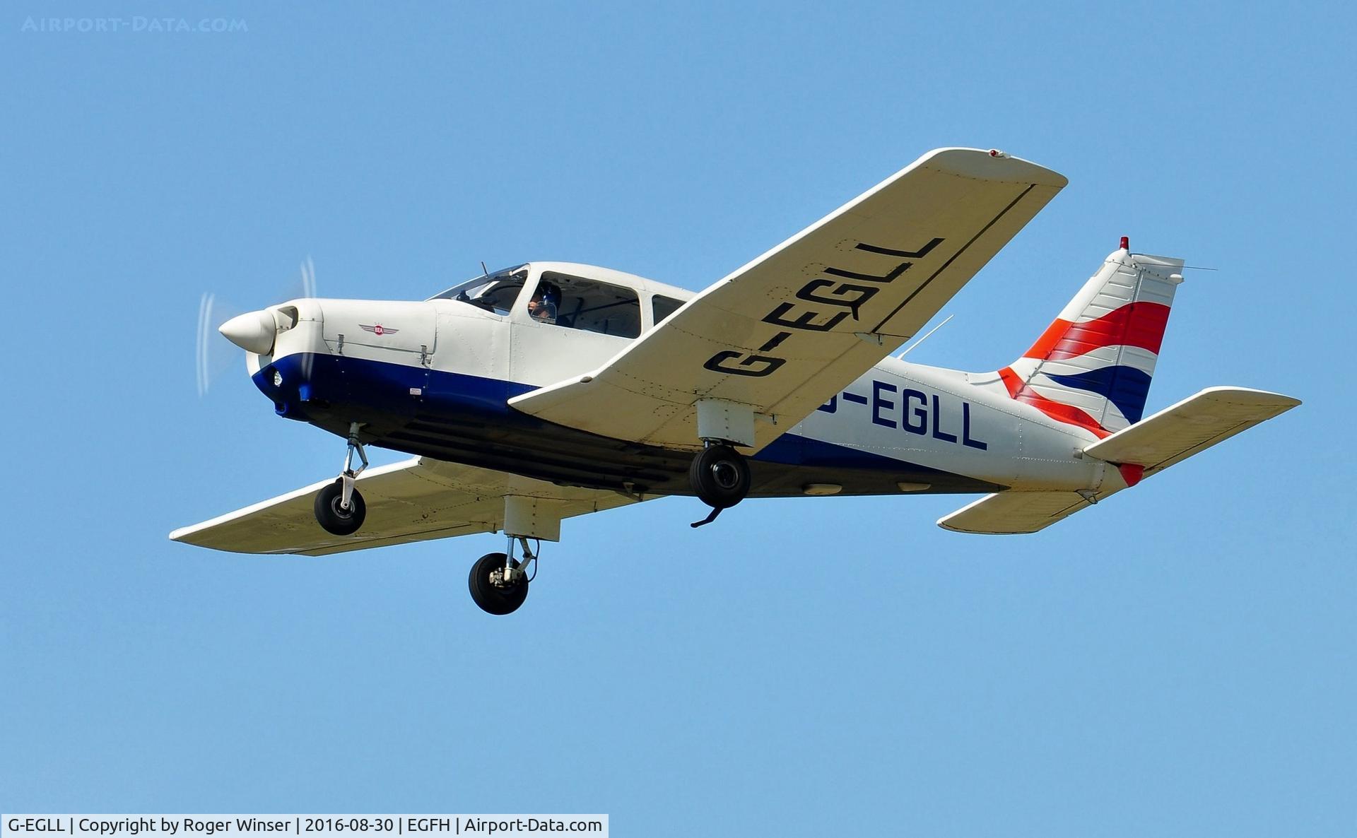 G-EGLL, 1977 Piper PA-28-161 Cherokee Warrior II C/N 28-7816257, Visiting Warior II operated by Airways Aeros Associations.