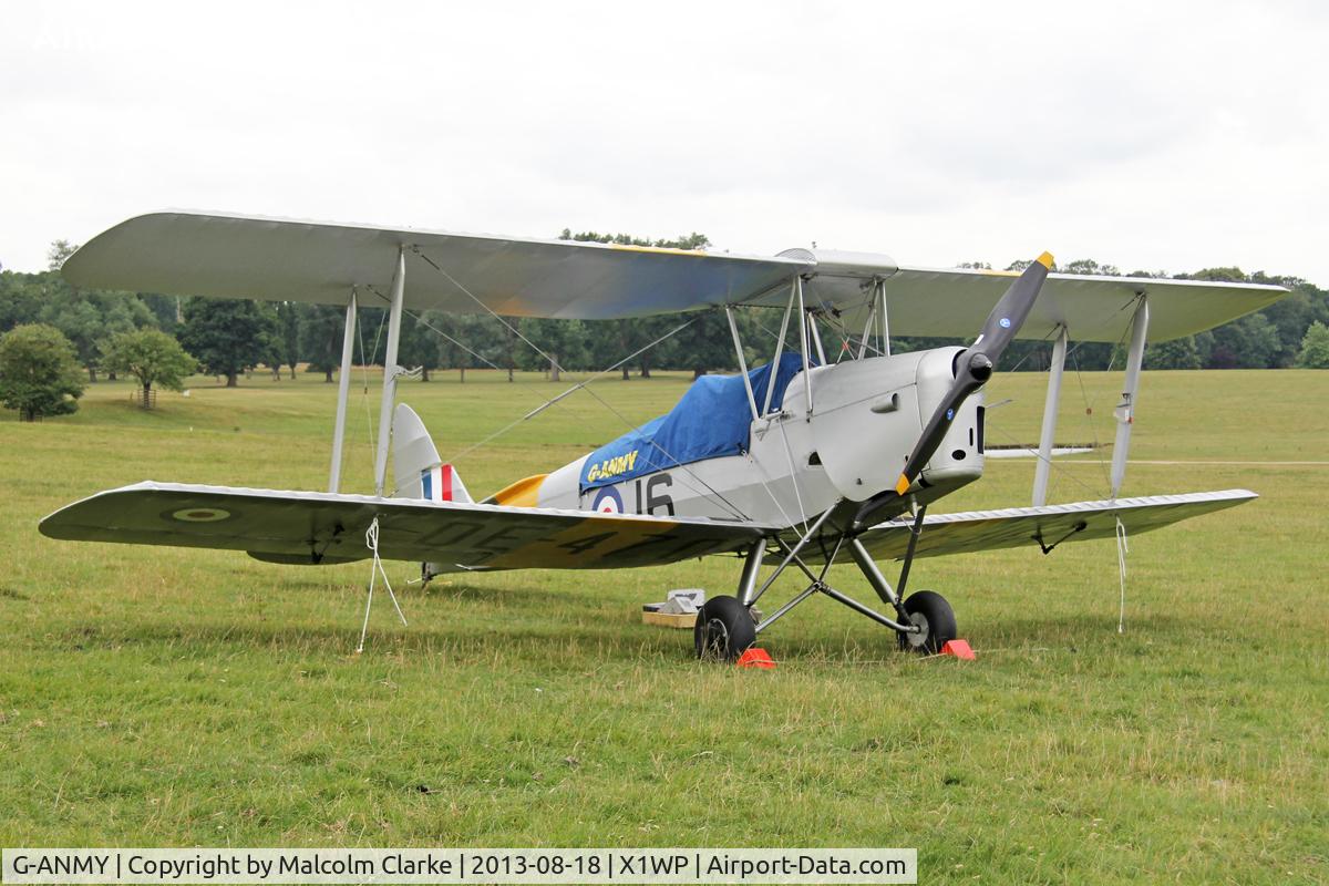 G-ANMY, 1942 De Havilland DH-82A Tiger Moth II C/N 85466, De Havilland DH-82A Tiger Moth II at The De Havilland Moth Club's 28th International Moth Rally at Woburn Abbey. August 2013.