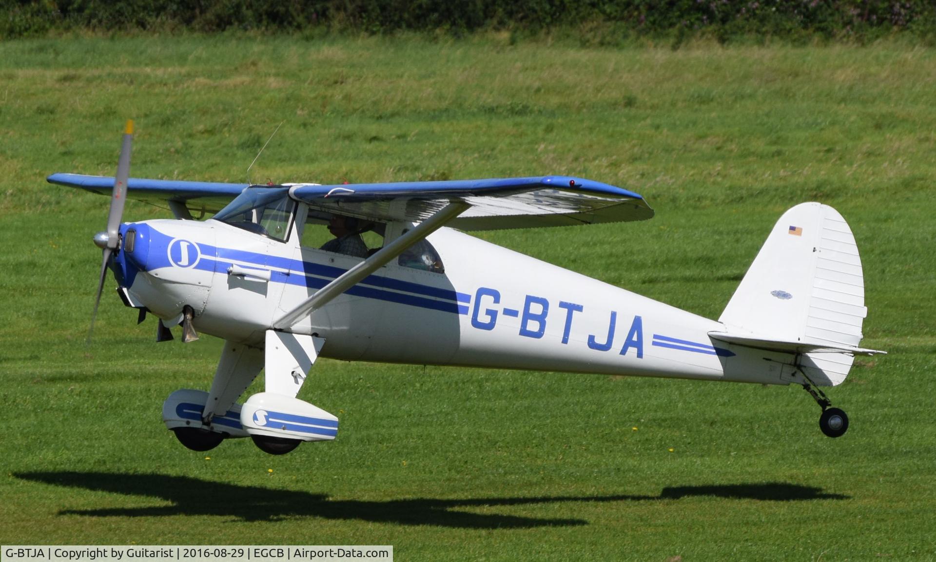 G-BTJA, 1947 Luscombe 8E Silvaire C/N 5037, At City Airport Manchester