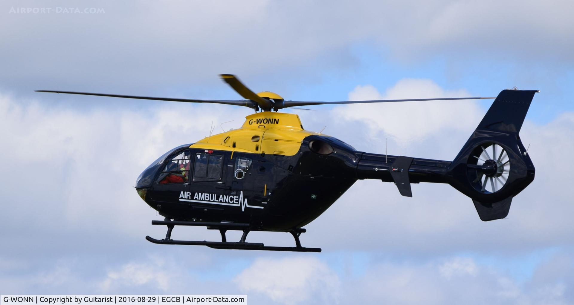 G-WONN, 2007 Eurocopter EC-135T-2+ C/N 0597, At City Airport Manchester