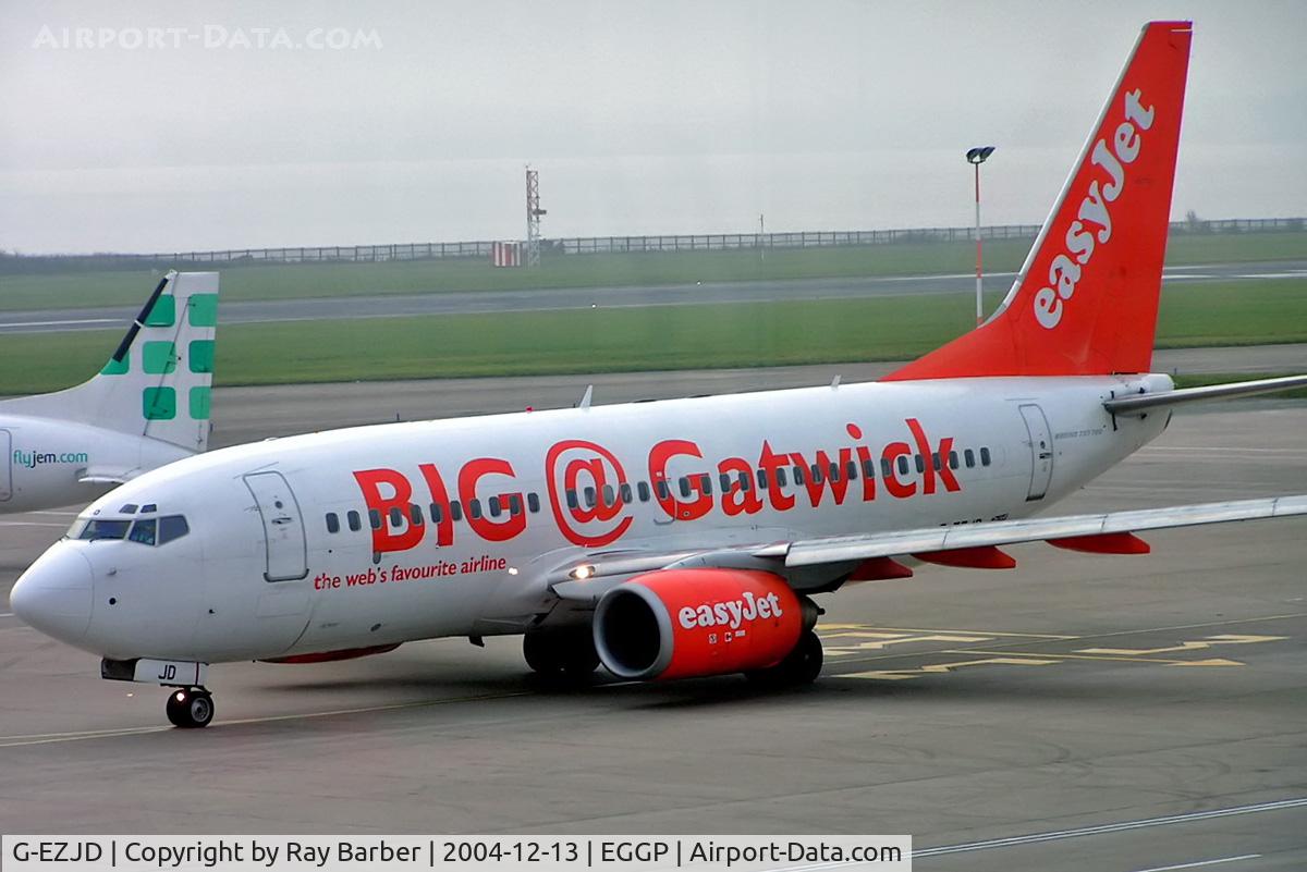 G-EZJD, 2001 Boeing 737-73V C/N 30242, Boeing 737-73V [30242] (EasyJet) Liverpool-Speke~G 13/12/2004. Wears 