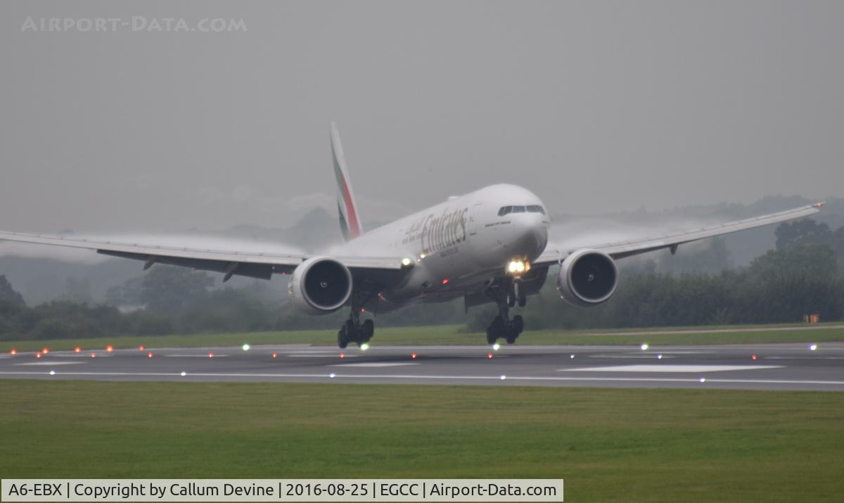 A6-EBX, 2007 Boeing 777-31H/ER C/N 32729, A6-EBX at MAN on August 25th