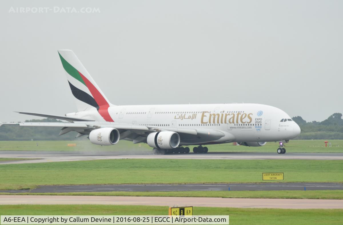 A6-EEA, 2012 Airbus A380-861 C/N 108, A6-EEA at MAN on August 25th