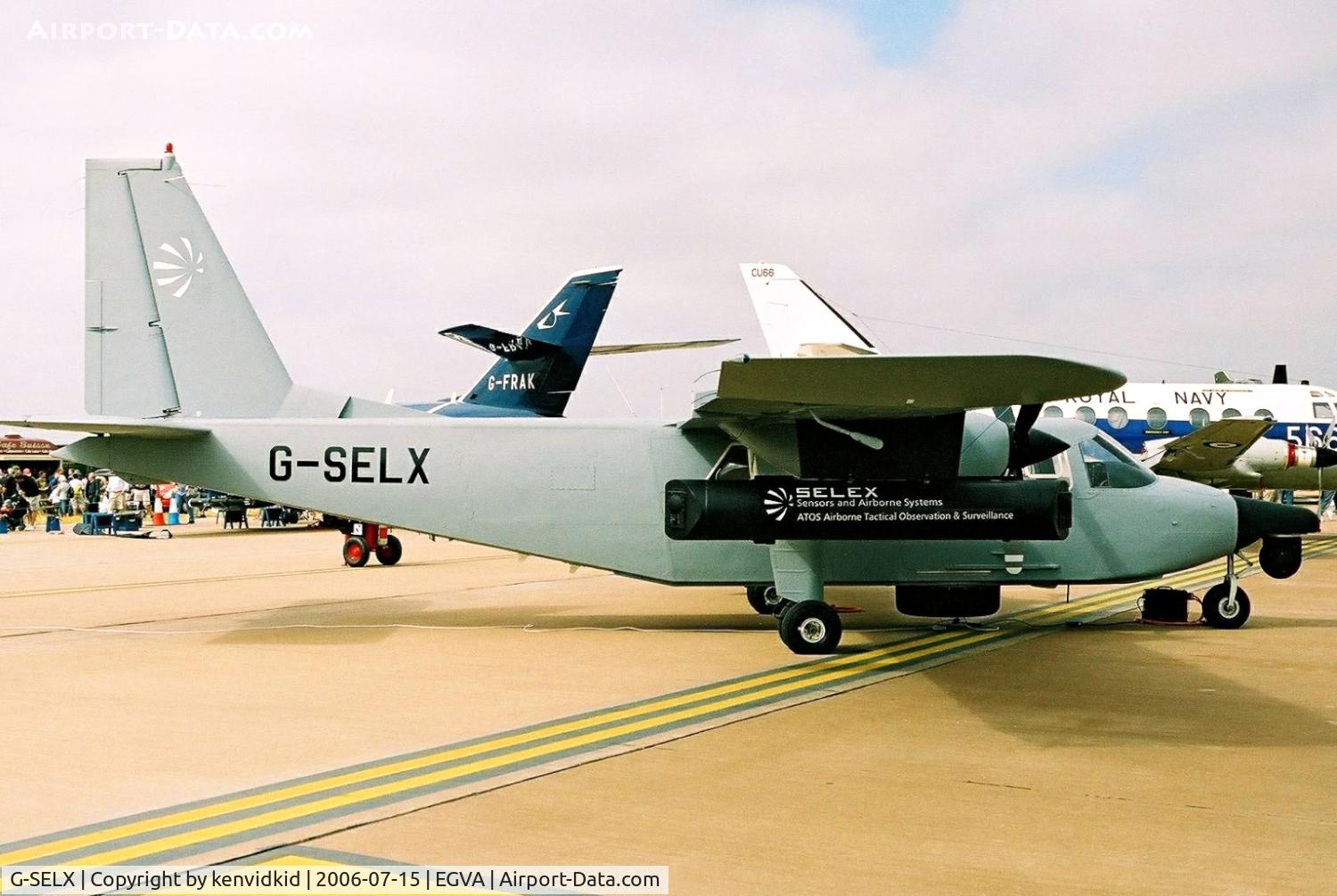 G-SELX, 1981 Pilatus Britten-Norman BN-2T Islander C/N 2118, Britten Norman demonstrator on static display at RIAT.