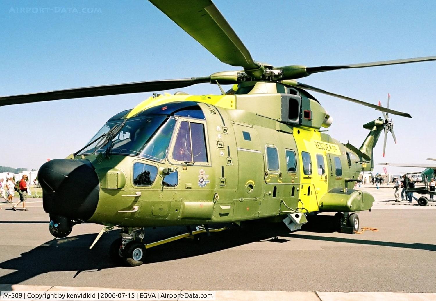 M-509, AgustaWestland EH-101 Mk.512 Merlin Joint Supporter C/N 50148/512009/DEN09, Danish Air Force on static display at RIAT.