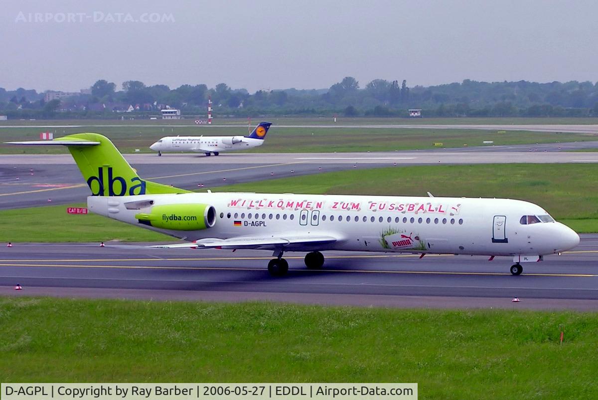 D-AGPL, 1990 Fokker 100 (F-28-0100) C/N 11314, Fokker F-100 [11314] (DBA) Dusseldorf~D 27/05/2006