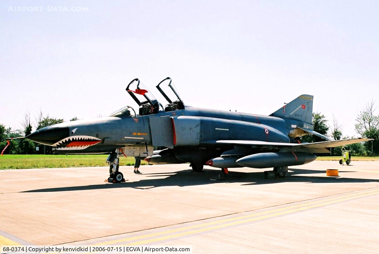 68-0374, 1968 McDonnell Douglas F-4E Phantom II C/N 3450, Turkish Air Force on static display at RIAT.