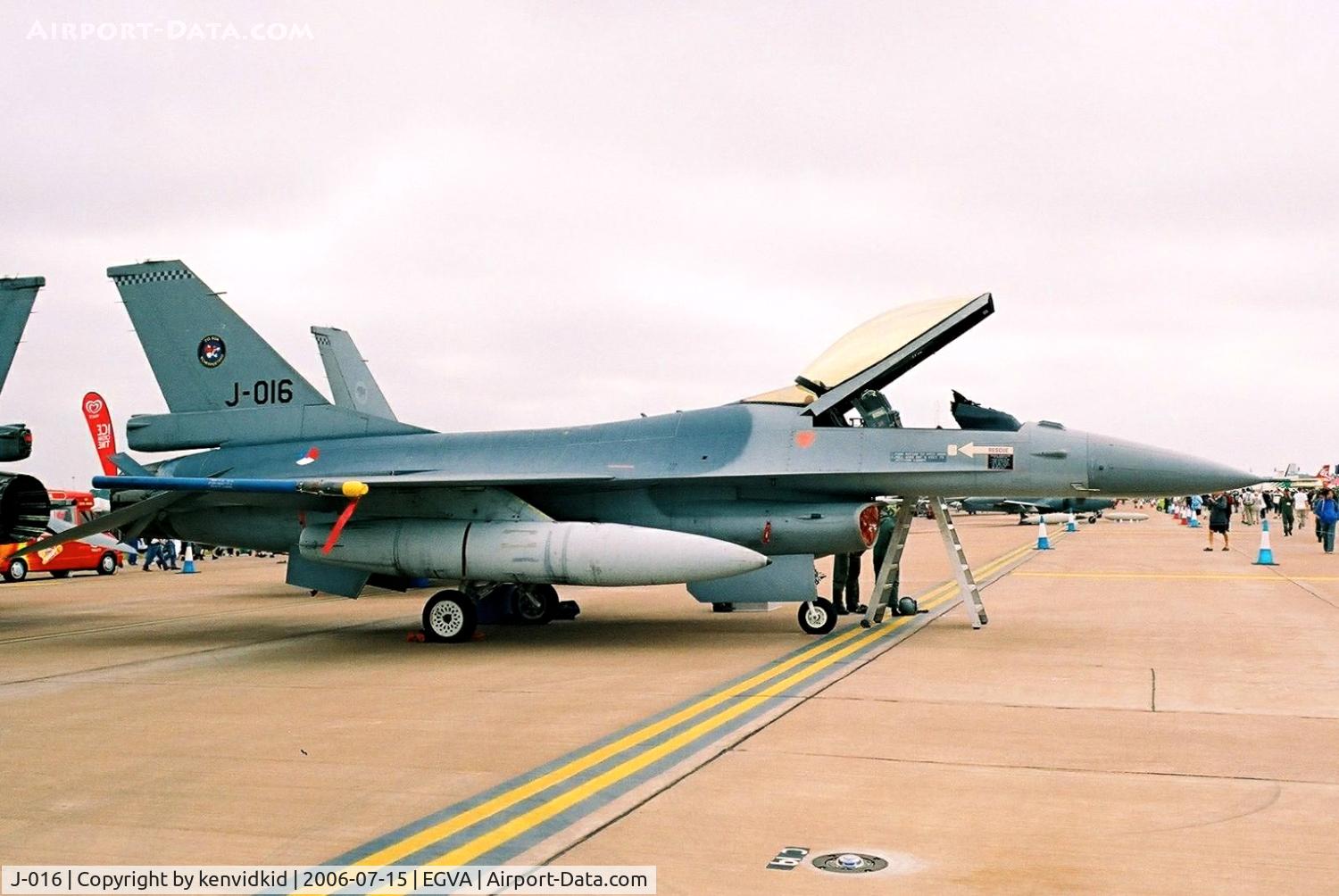 J-016, General Dynamics F-16AM Fighting Falcon C/N 6D-172, Royal Netherlands Air Force on static display at RIAT.