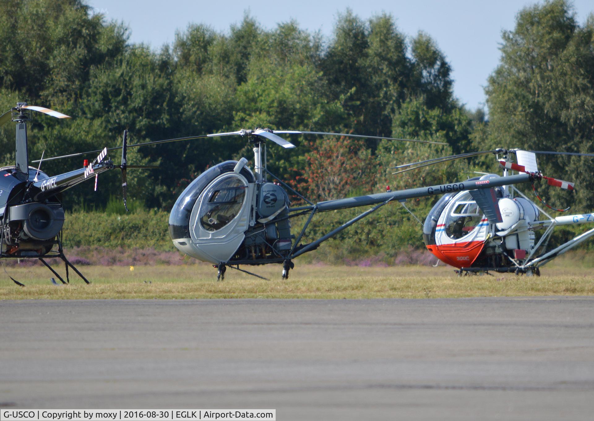 G-USCO, 1975 Hughes 269C C/N 1140377, Hughes 269C at Blackbushe. Ex D-HAEK