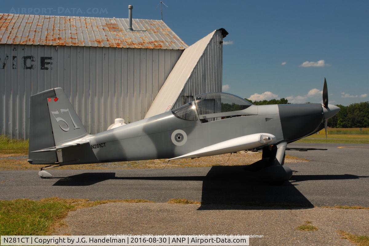 N281CT, Vans RV-7 C/N 71082, At Annapolis MD