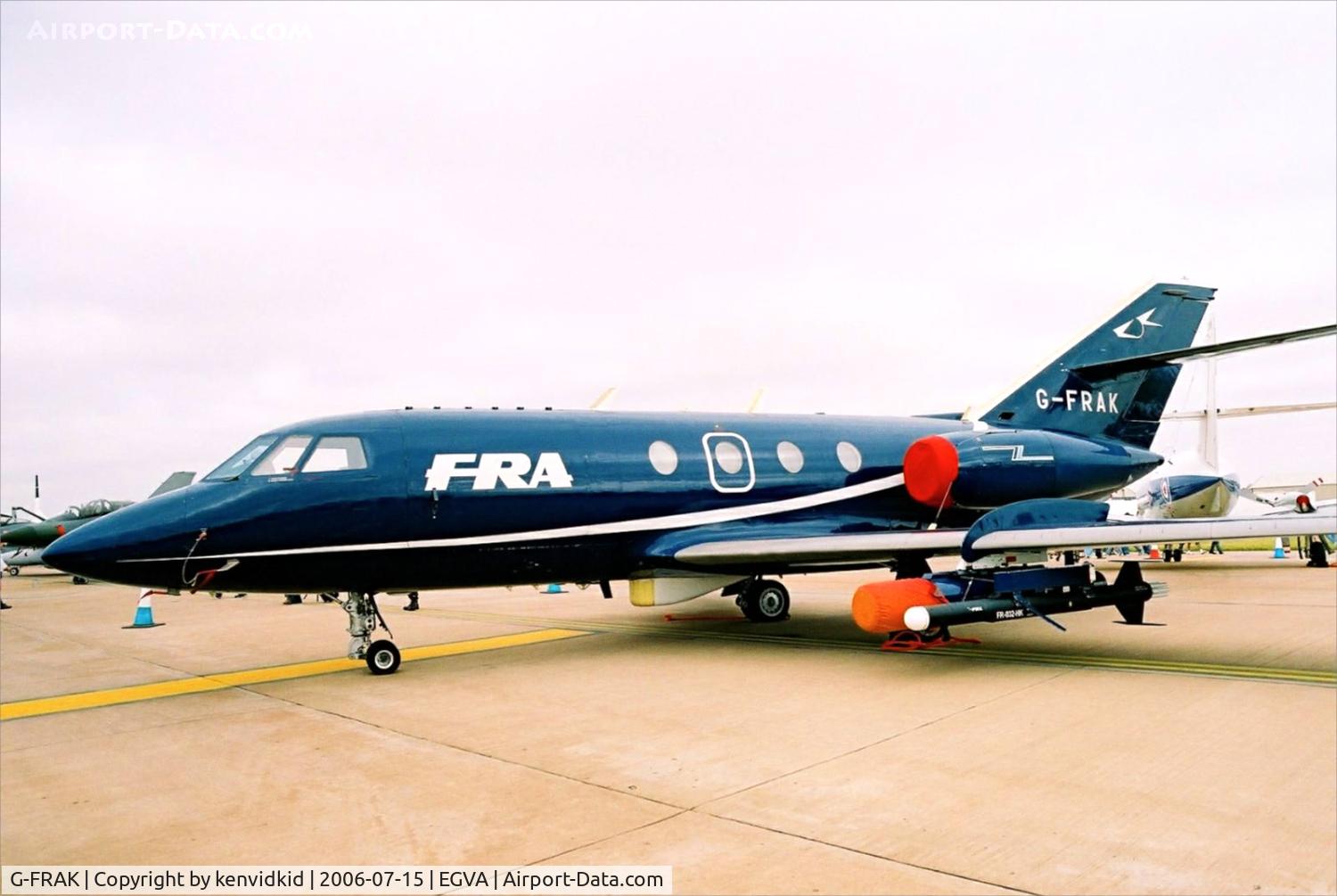 G-FRAK, 1969 Dassault Falcon 20D C/N 213, Flight Refuelling on static display at RIAT.