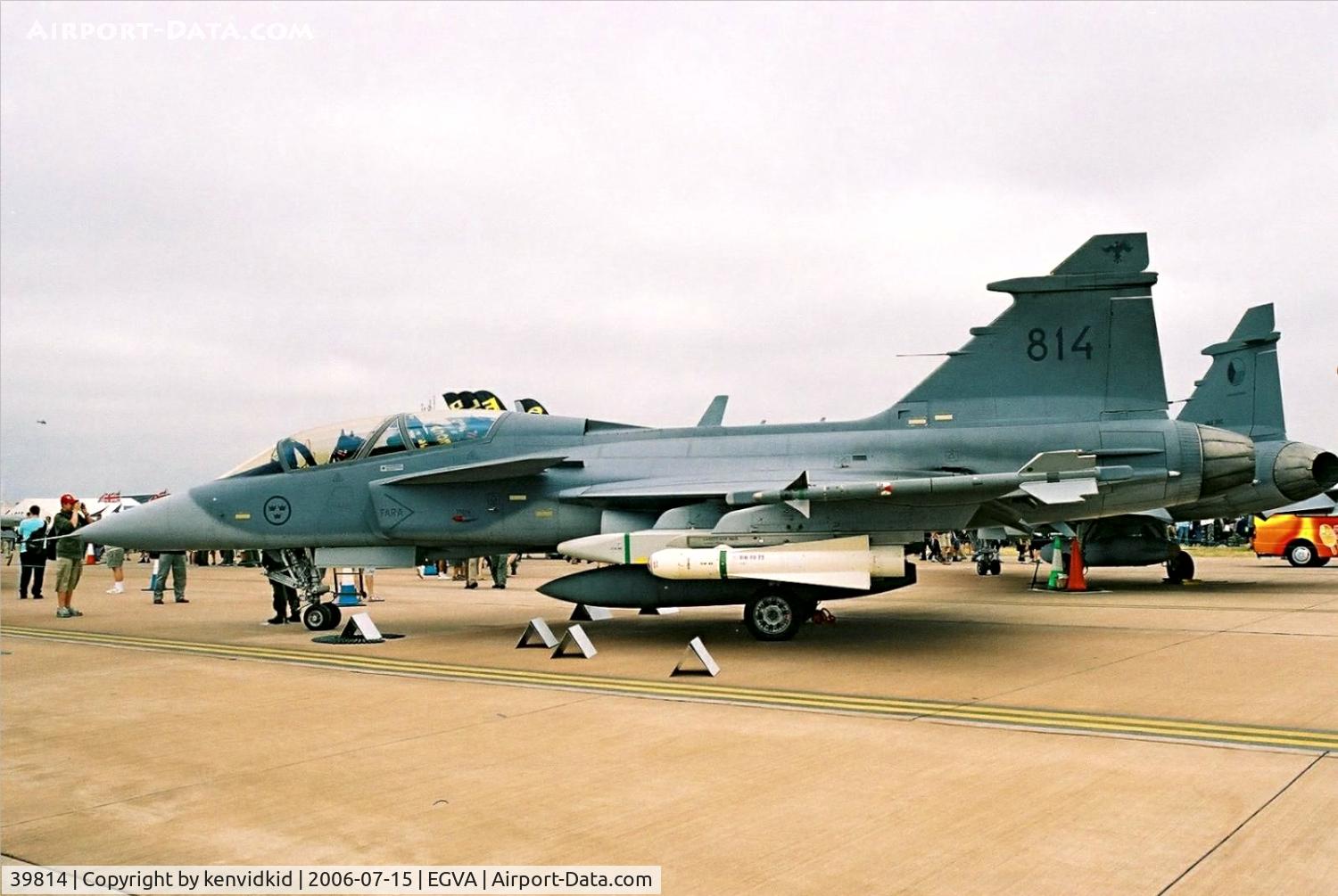 39814, Saab JAS-39B Gripen C/N 39814, Swedish Air Force on static display at RIAT.