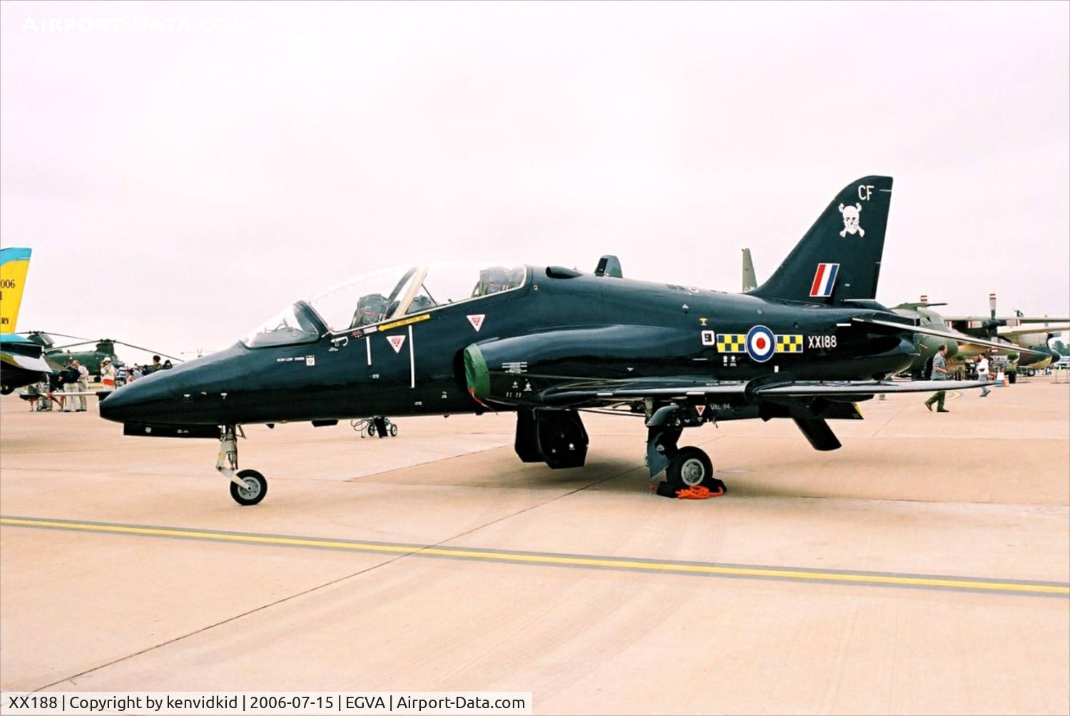 XX188, 1977 Hawker Siddeley Hawk T.1A C/N 035/312035, Royal Air Force on static display at RIAT.
