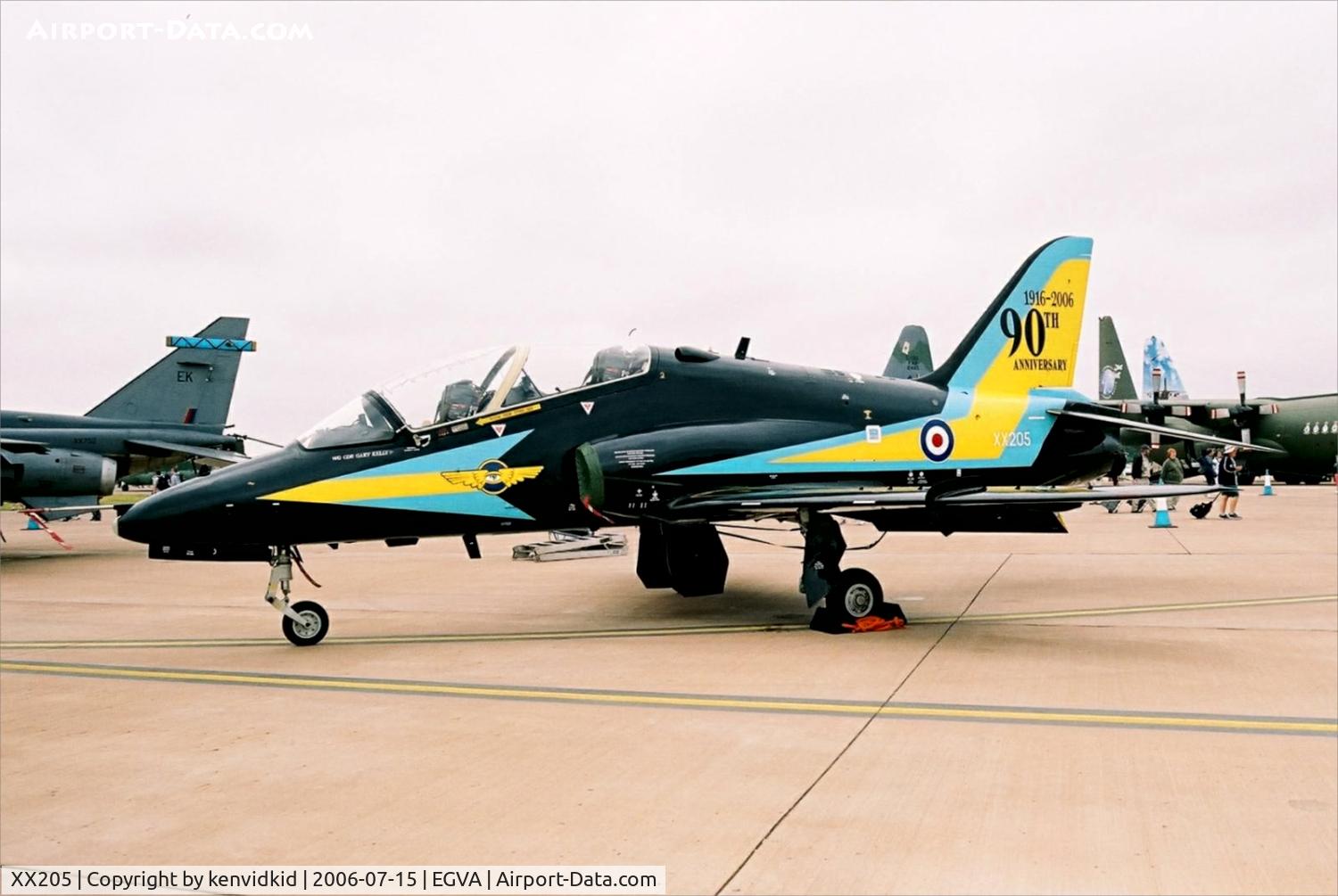 XX205, 1978 Hawker Siddeley Hawk T.1A C/N 052/312052, Royal Air Force on static display at RIAT.