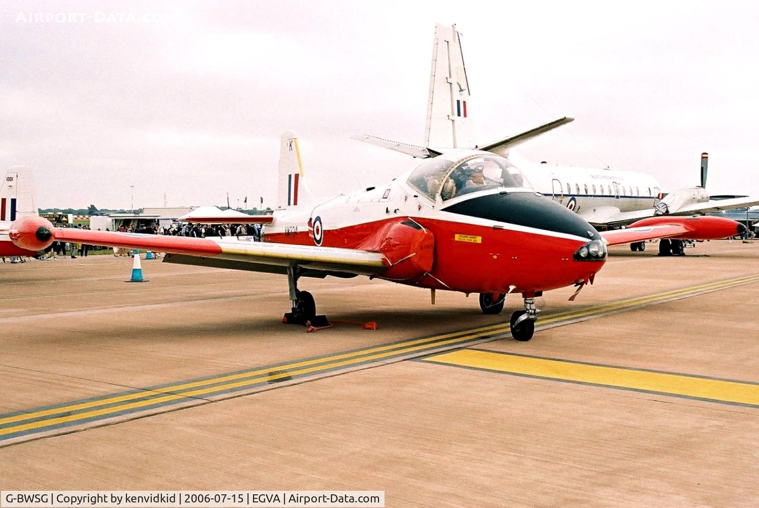 G-BWSG, 1970 BAC 84 Jet Provost T.5 C/N EEP/JP/988, G-BWSG painted as XW324 on static display at RIAT.
