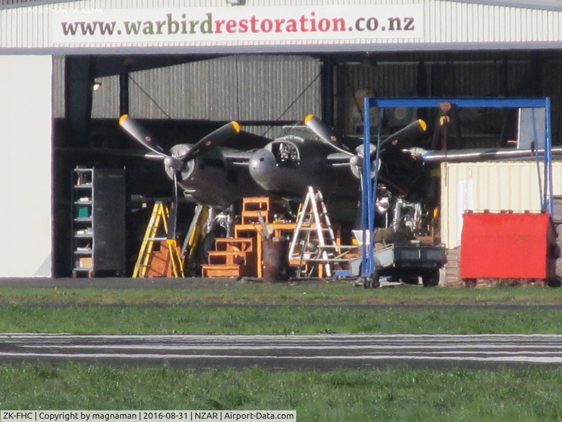 ZK-FHC, 1945 De Havilland DH.98 Mosquito T.III C/N TV959, Long range shot of this great restoration project. Not yet had first flight but due any day now!