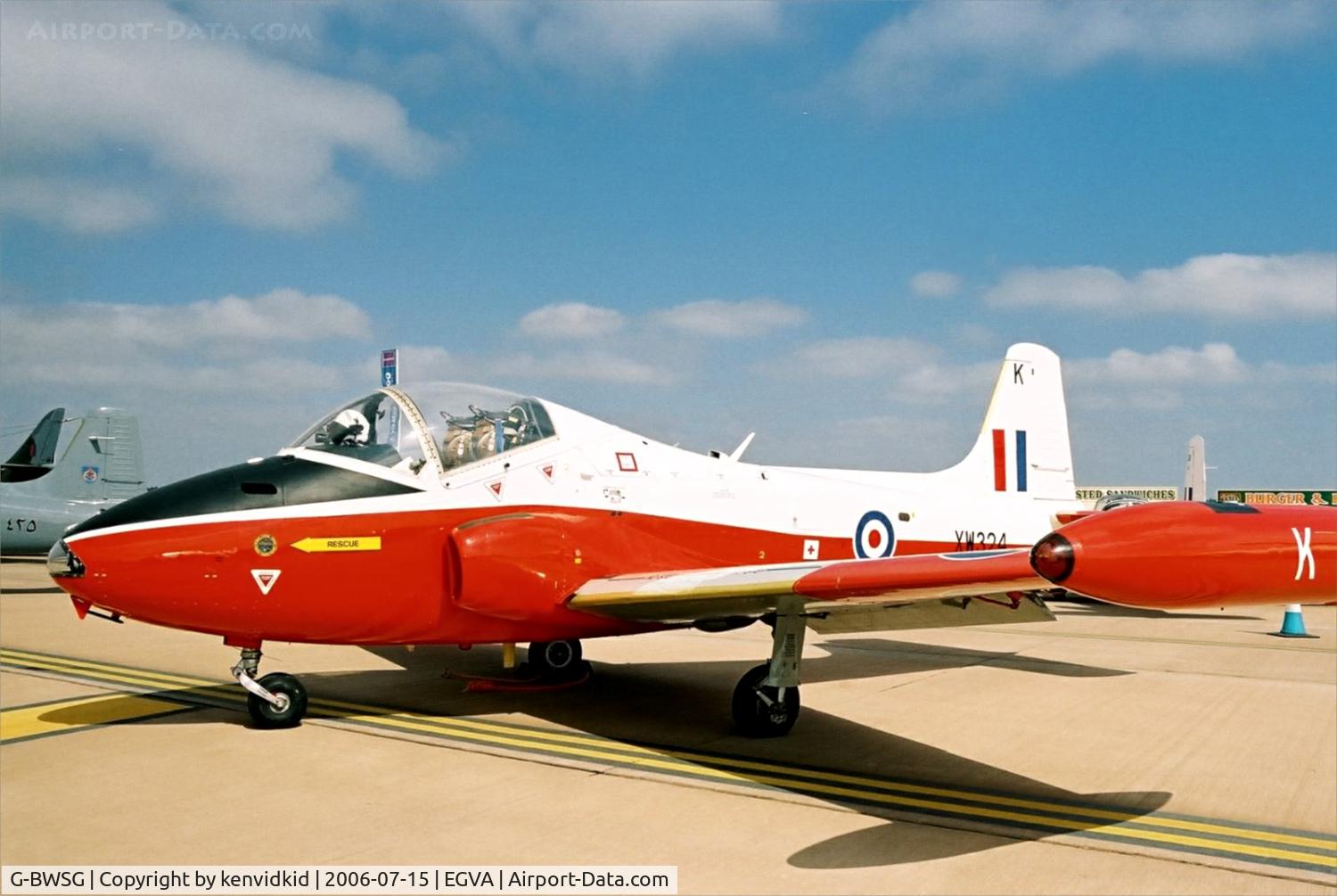 G-BWSG, 1970 BAC 84 Jet Provost T.5 C/N EEP/JP/988, G-BWSG painted as XW324 on static display at RIAT.