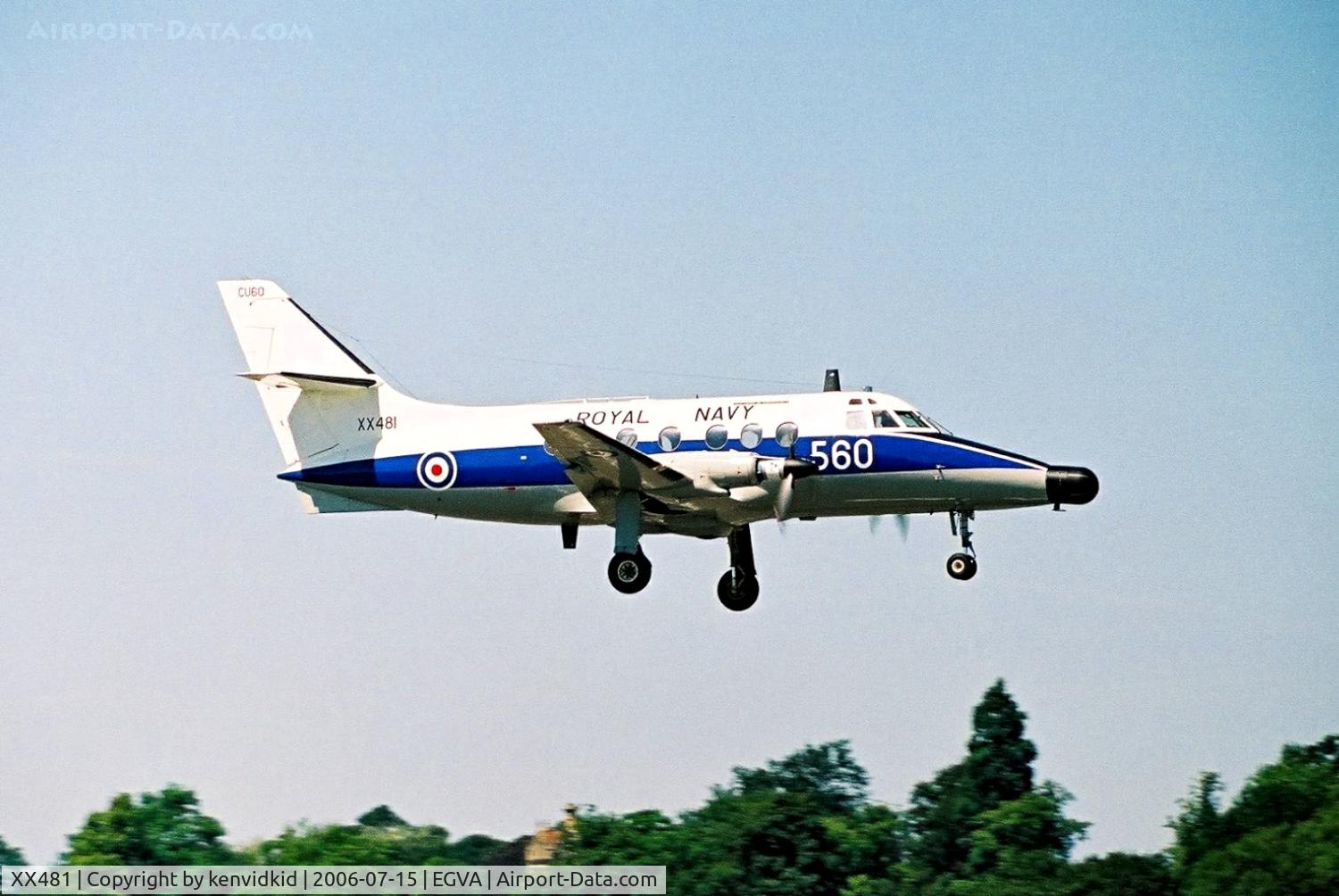 XX481, 1978 Scottish Aviation HP-137 Jetstream T.2 C/N 251, Royal Navy on finals after it's display at RIAT.