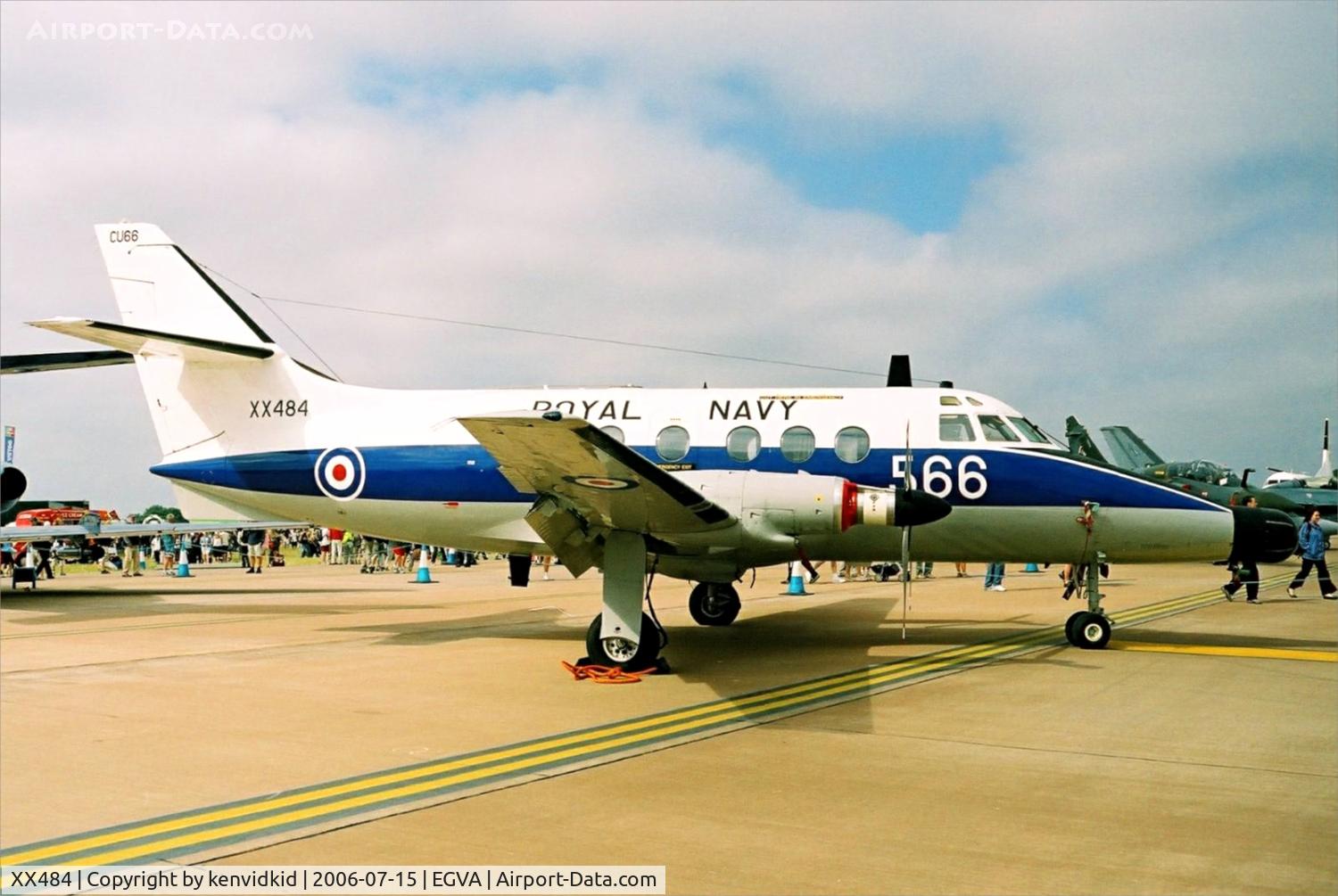 XX484, Scottish Aviation HP-137 Jetstream T.2 C/N 266, Royal Navy on static display at RIAT.