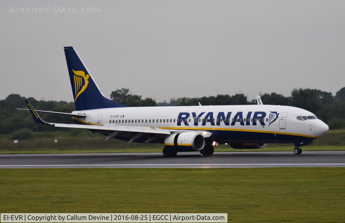 EI-EVR, 2012 Boeing 737-8AS C/N 40295, EI-EVR at MAN on August 25th