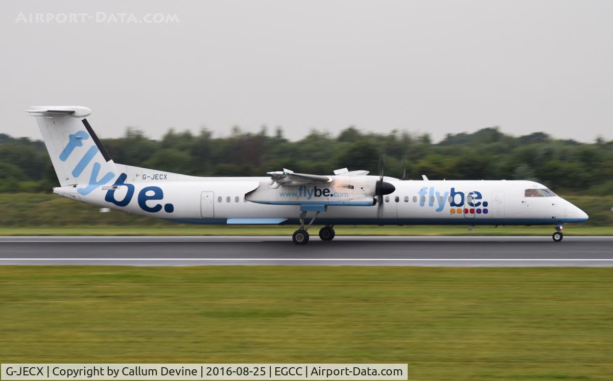 G-JECX, 2007 De Havilland Canada DHC-8-402Q Dash 8 C/N 4155, G-JECX at MAN on August 25th