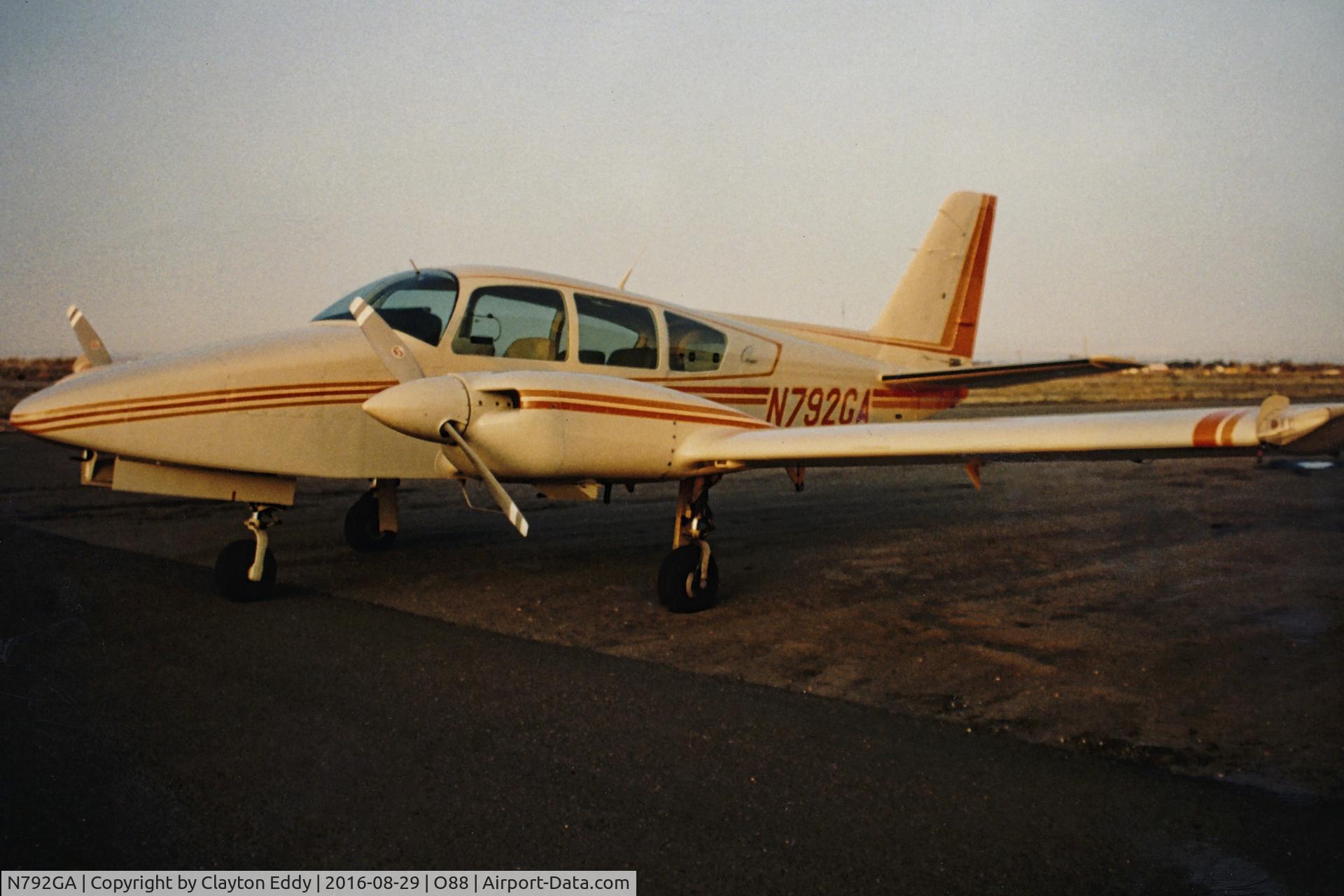 N792GA, Grumman American GA-7 Cougar C/N GA7-0081, G550 at the old Rio Vista Airport in California.