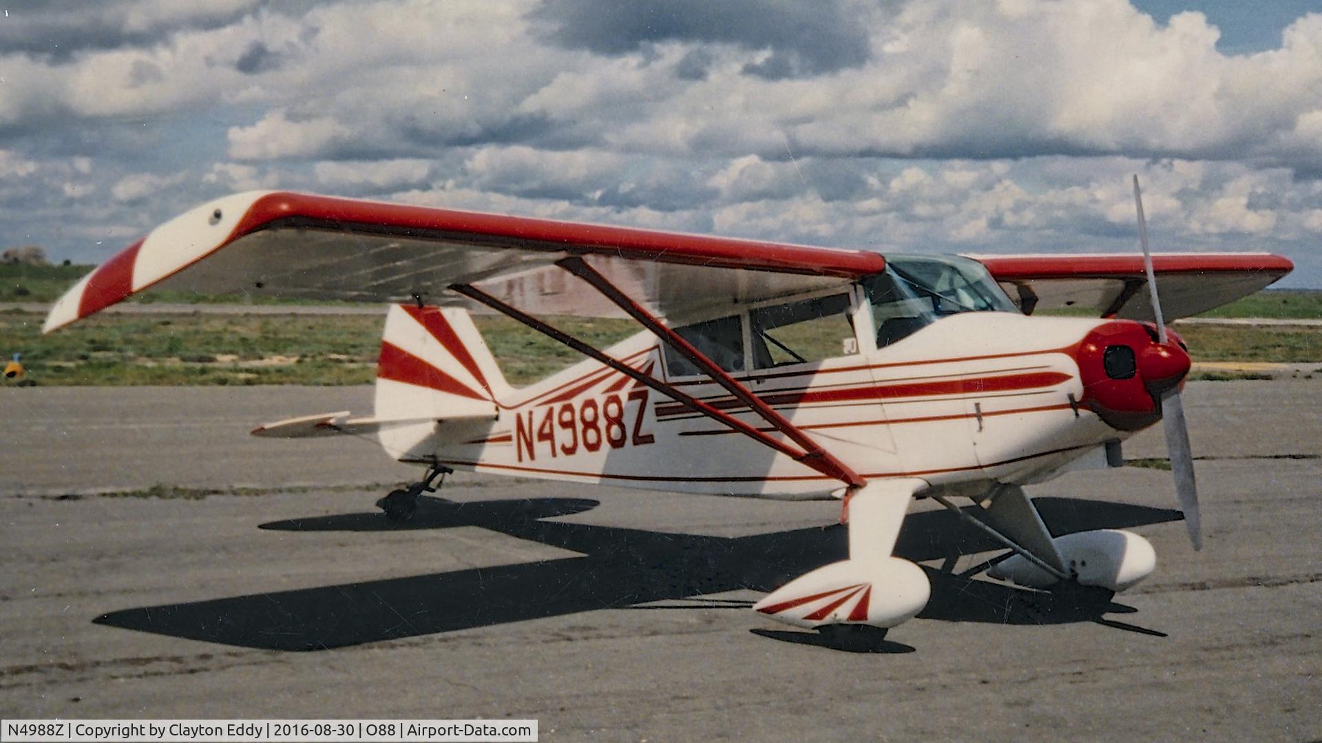 N4988Z, 1961 Piper PA-22-108 Colt C/N 22-8596, N4988Z at old Rio Vista Airport in California. 2016.