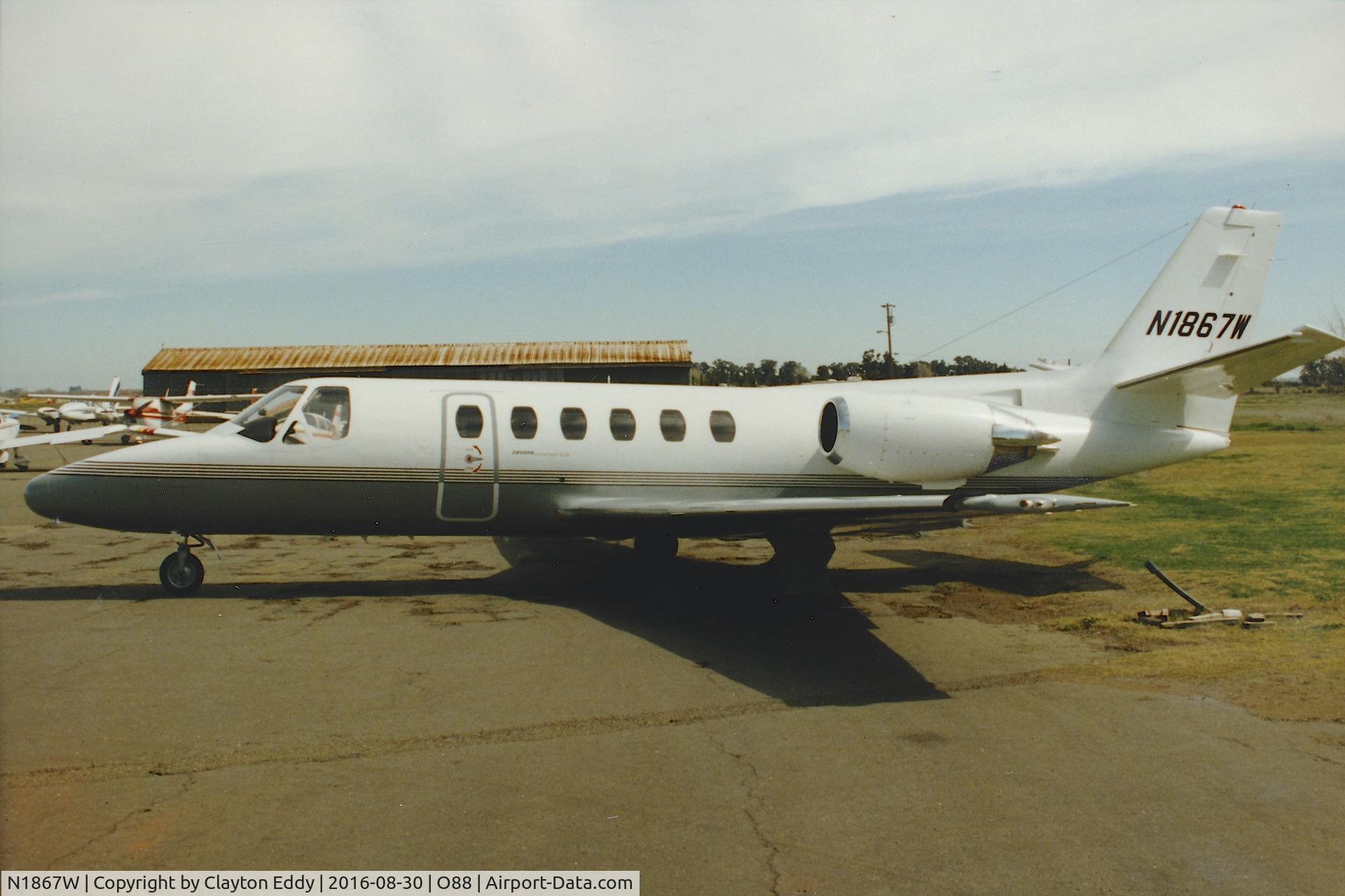 N1867W, Cessna Citation C/N ?, N1867W at Rio Vista Airport in California.