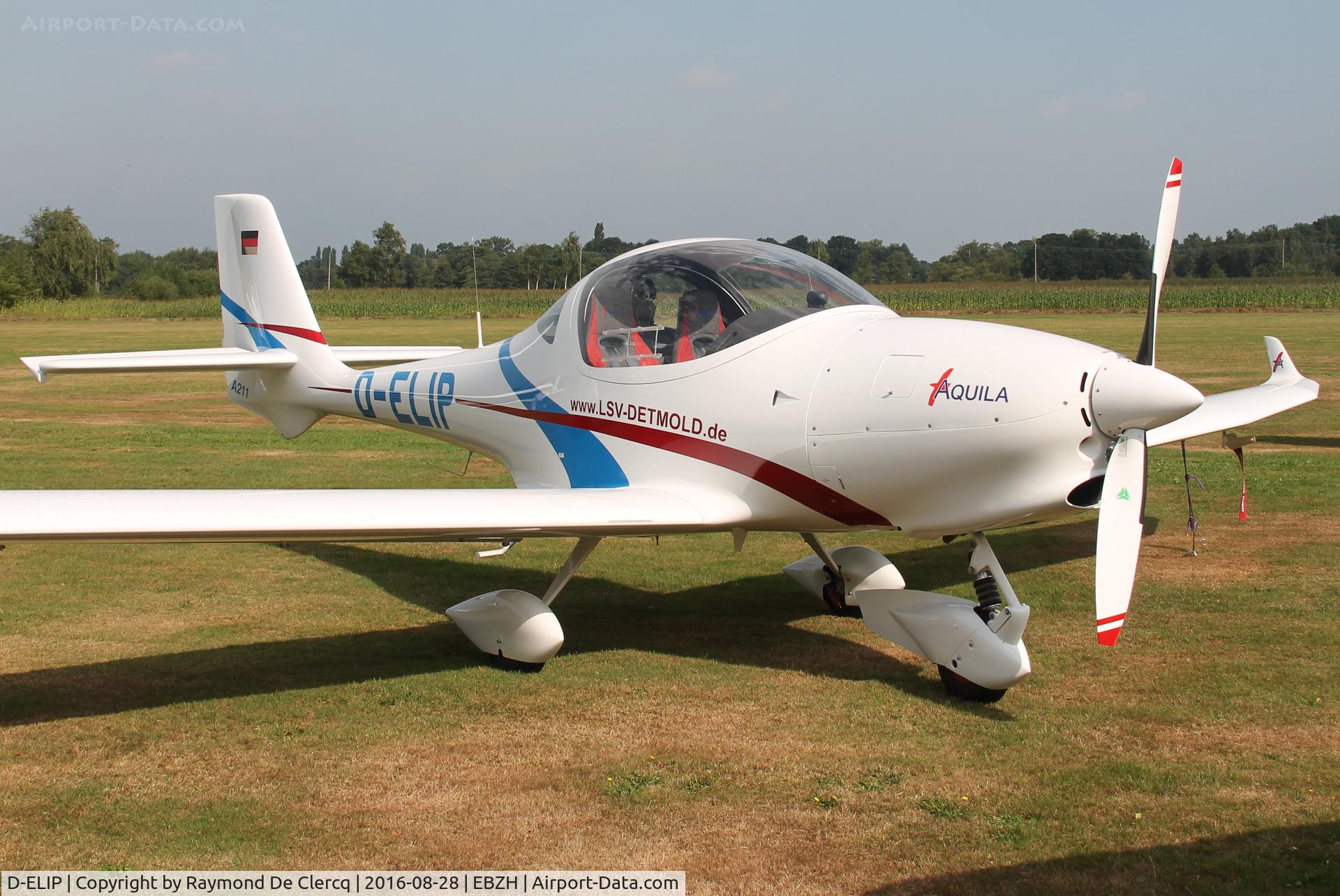 D-ELIP, 2015 Aquila A211GX C/N AT01-100B-326, Visitor during the open days at Kiewit.