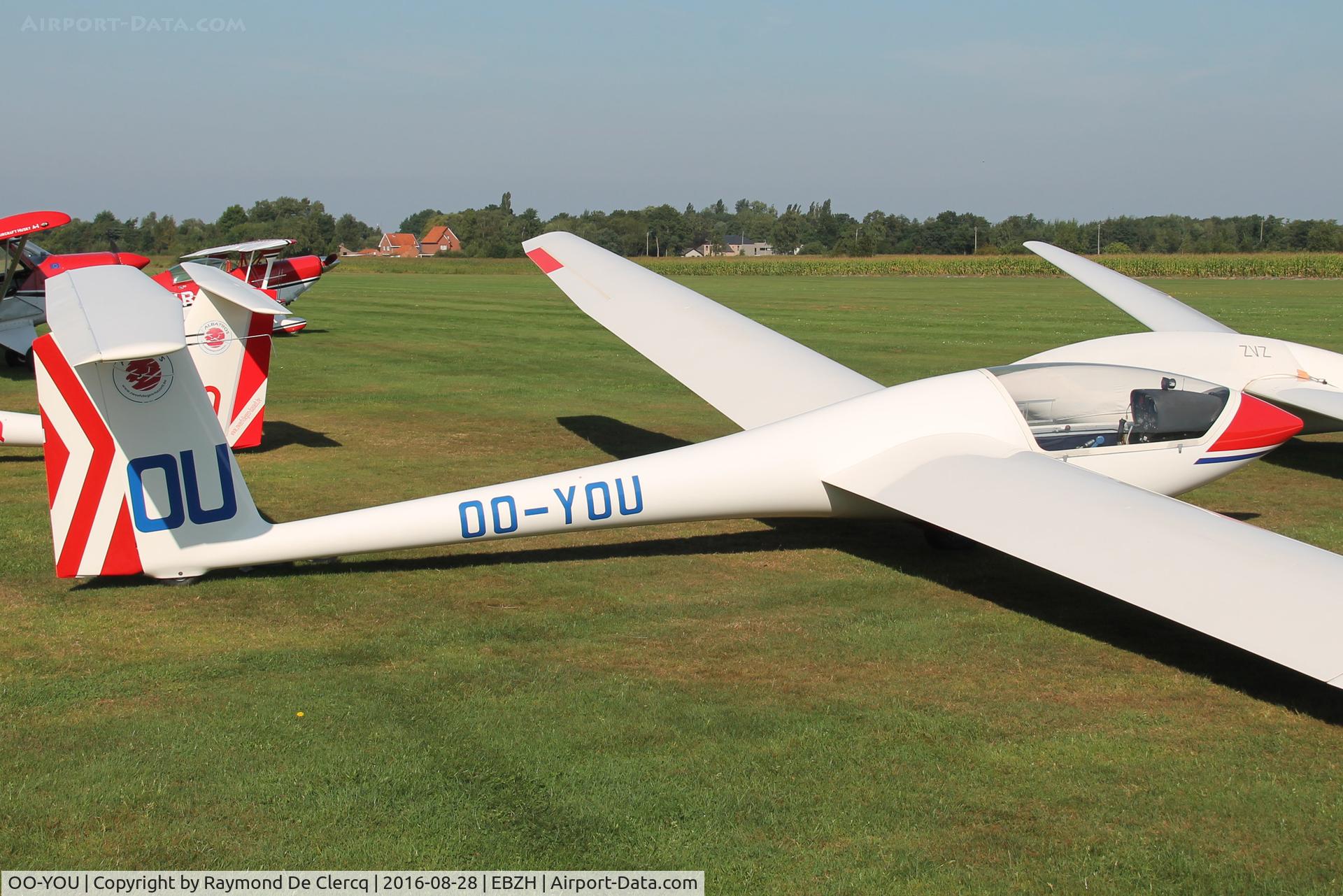 OO-YOU, 1978 Grob G-102 Astir CS Jeans C/N 2080, Albatros Gliding Club at Kiewit.