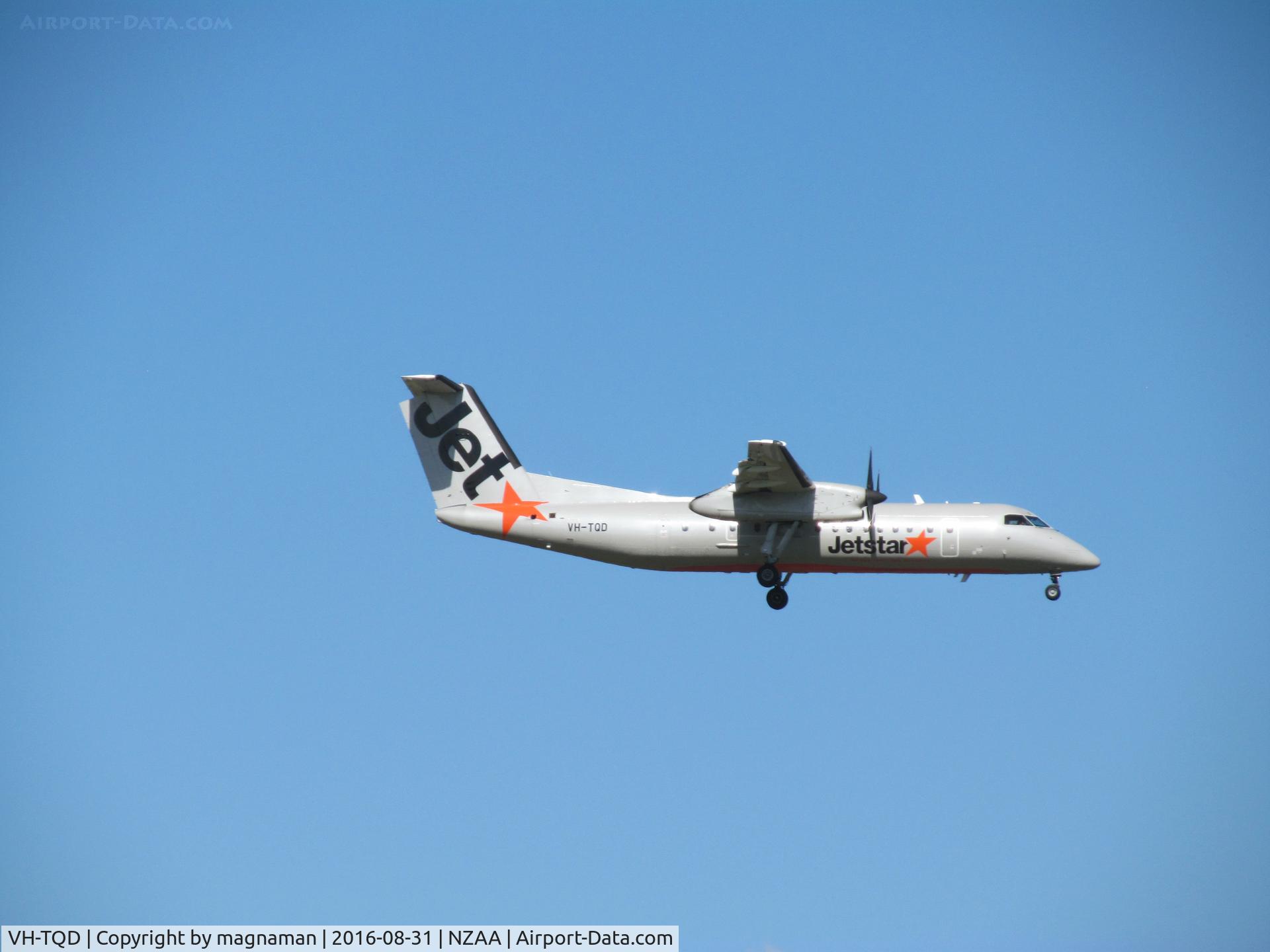 VH-TQD, 2004 De Havilland Canada DHC-8-315 Dash 8 C/N 598, one of about 6 based in NZ for regional flights