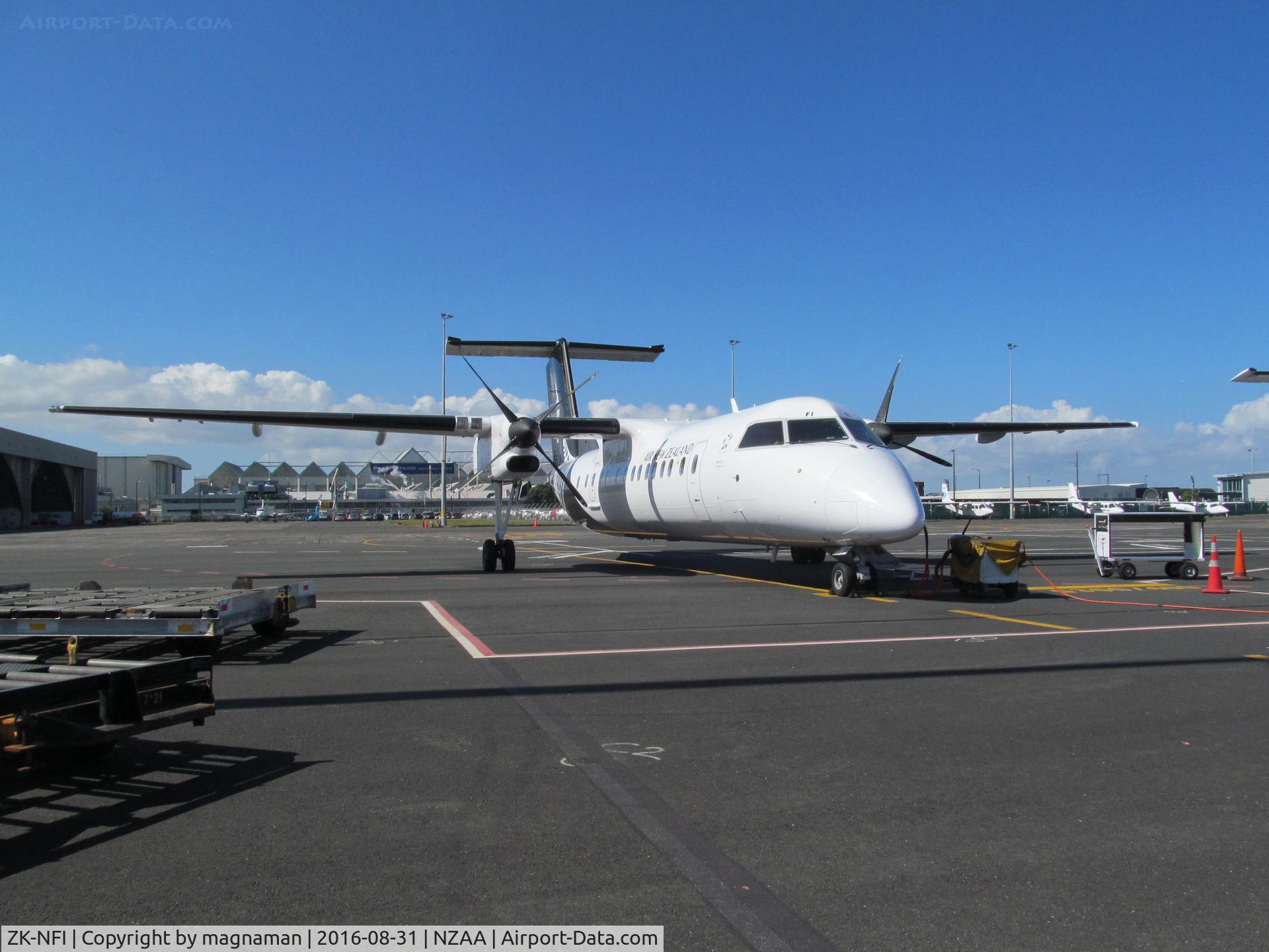 ZK-NFI, 2009 De Havilland Canada DHC-8-311 Dash 8 C/N 671, on stand at AKL