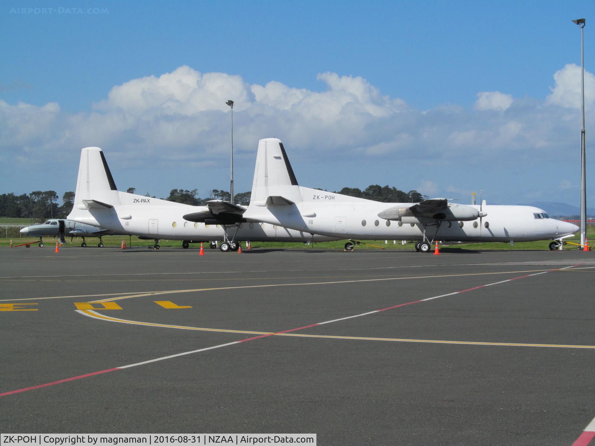ZK-POH, 1984 Fokker F-27-500 Friendship C/N 10680, now out of service along with PAX. Awaiting their fate on 