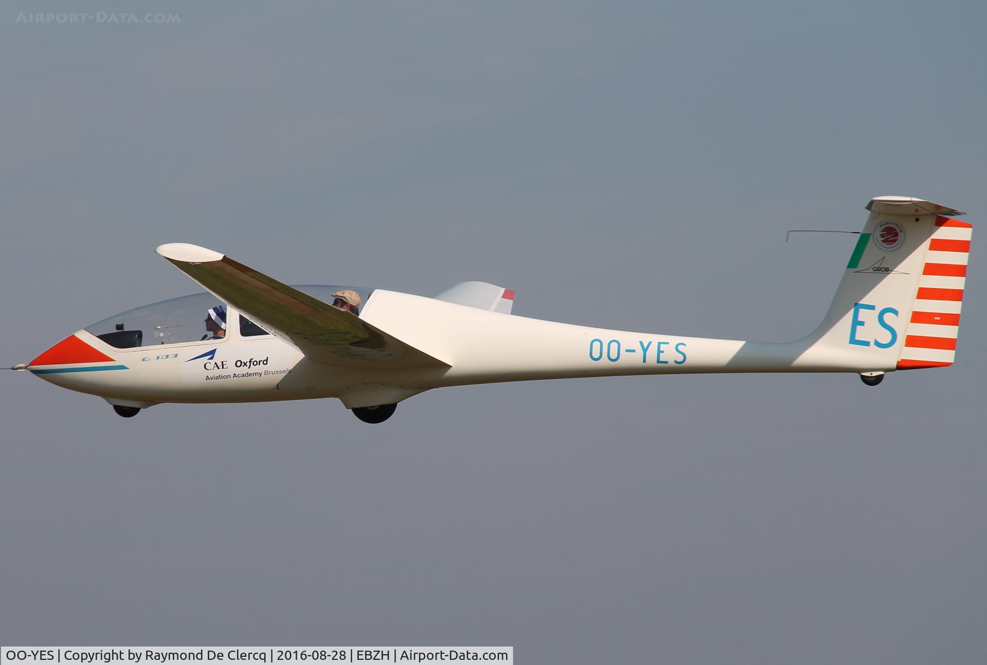 OO-YES, 1982 Grob G-103 Twin Astir II C/N 3675, Albatros Gliding Club at Kiewit.