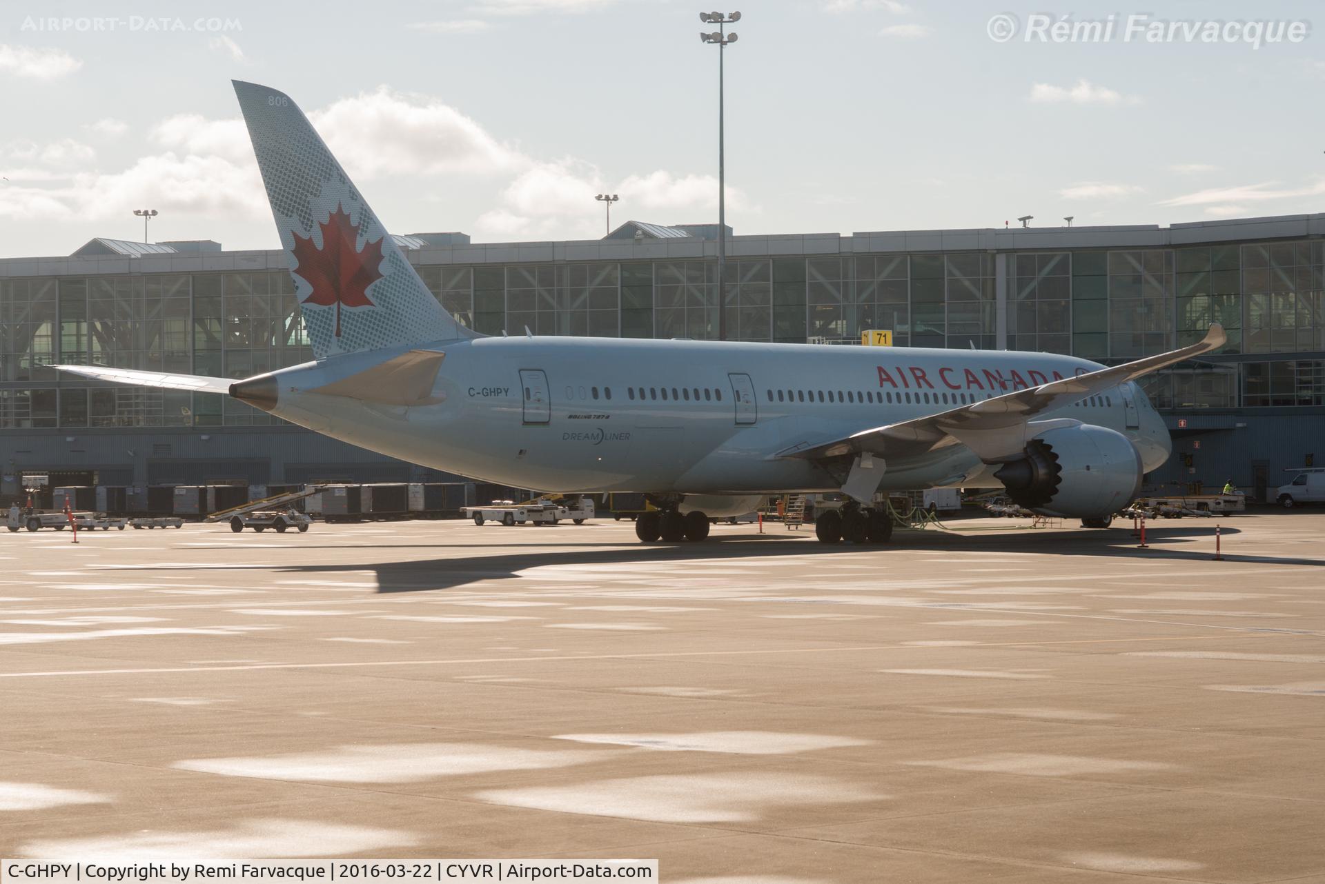 C-GHPY, 2014 Boeing 787-8 Dreamliner C/N 35262, Parked at International Terminal.