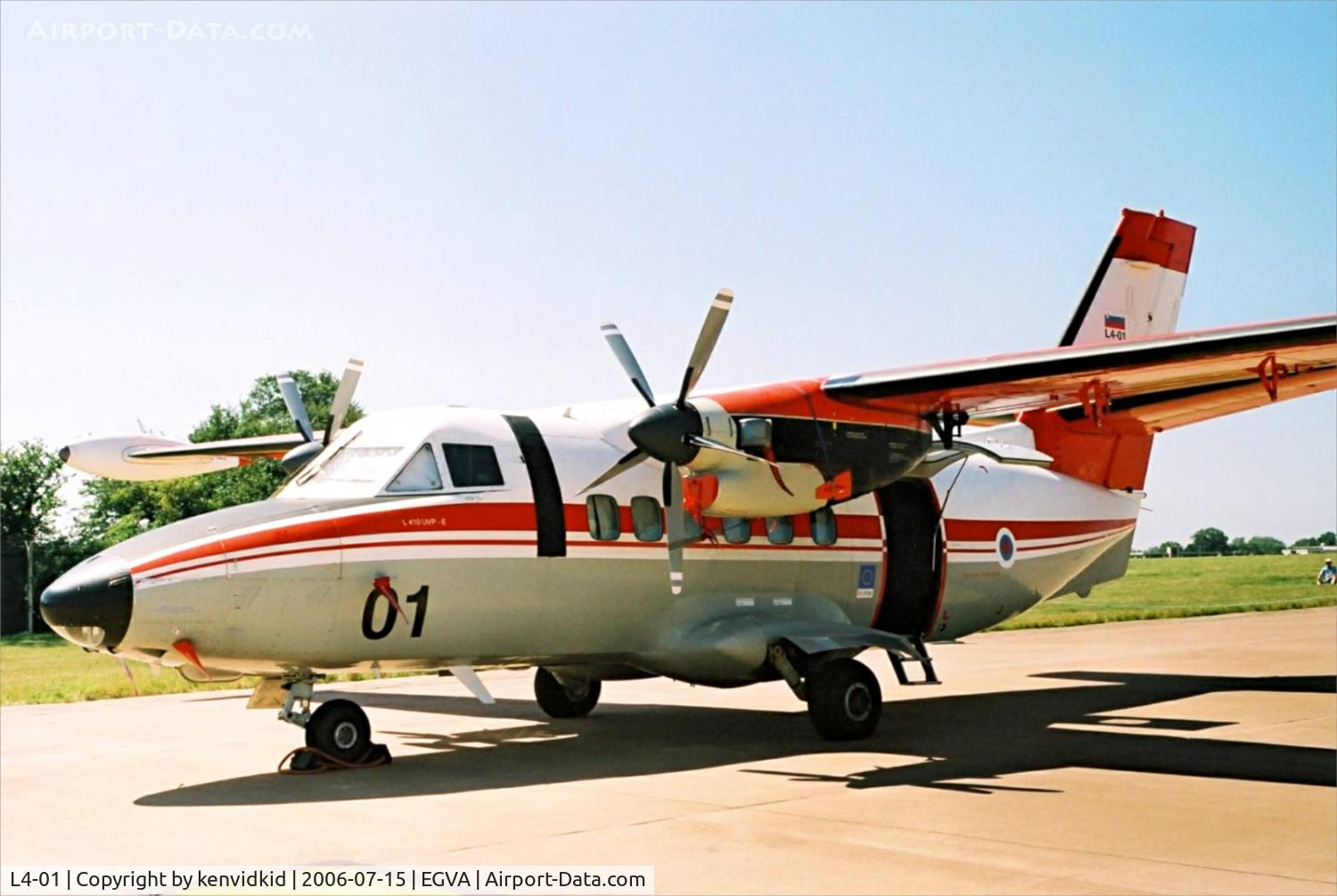 L4-01, 1991 Let L-410UVP-E Turbolet C/N 912606, Slovenia Air Force on static display at RIAT.