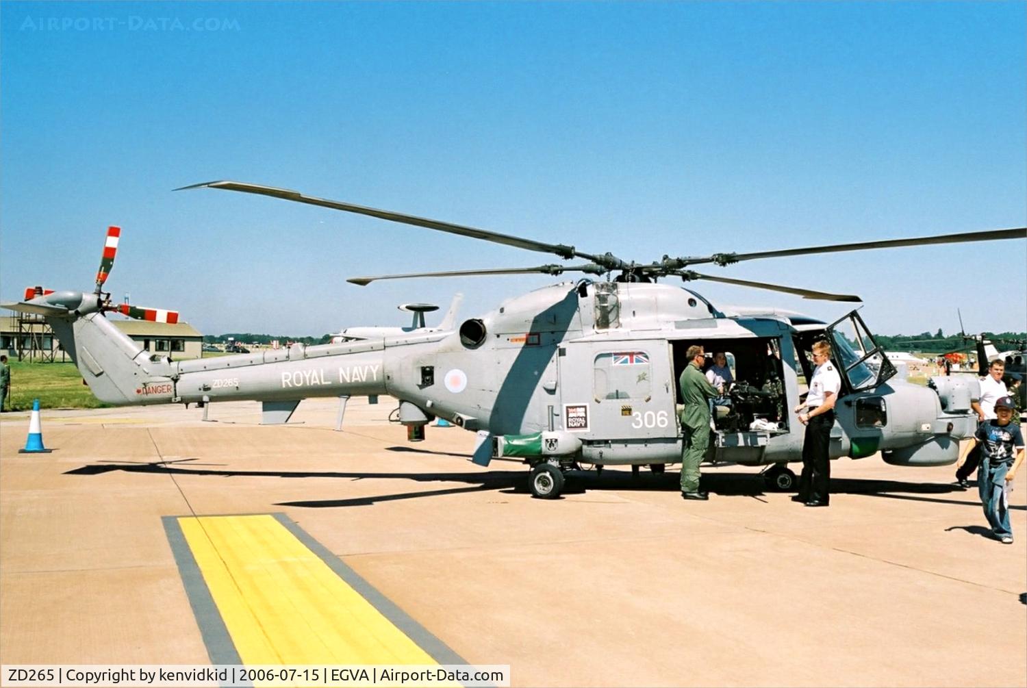 ZD265, 1983 Westland Lynx HMA.8 C/N 303, Royal Navy on static display at RIAT.