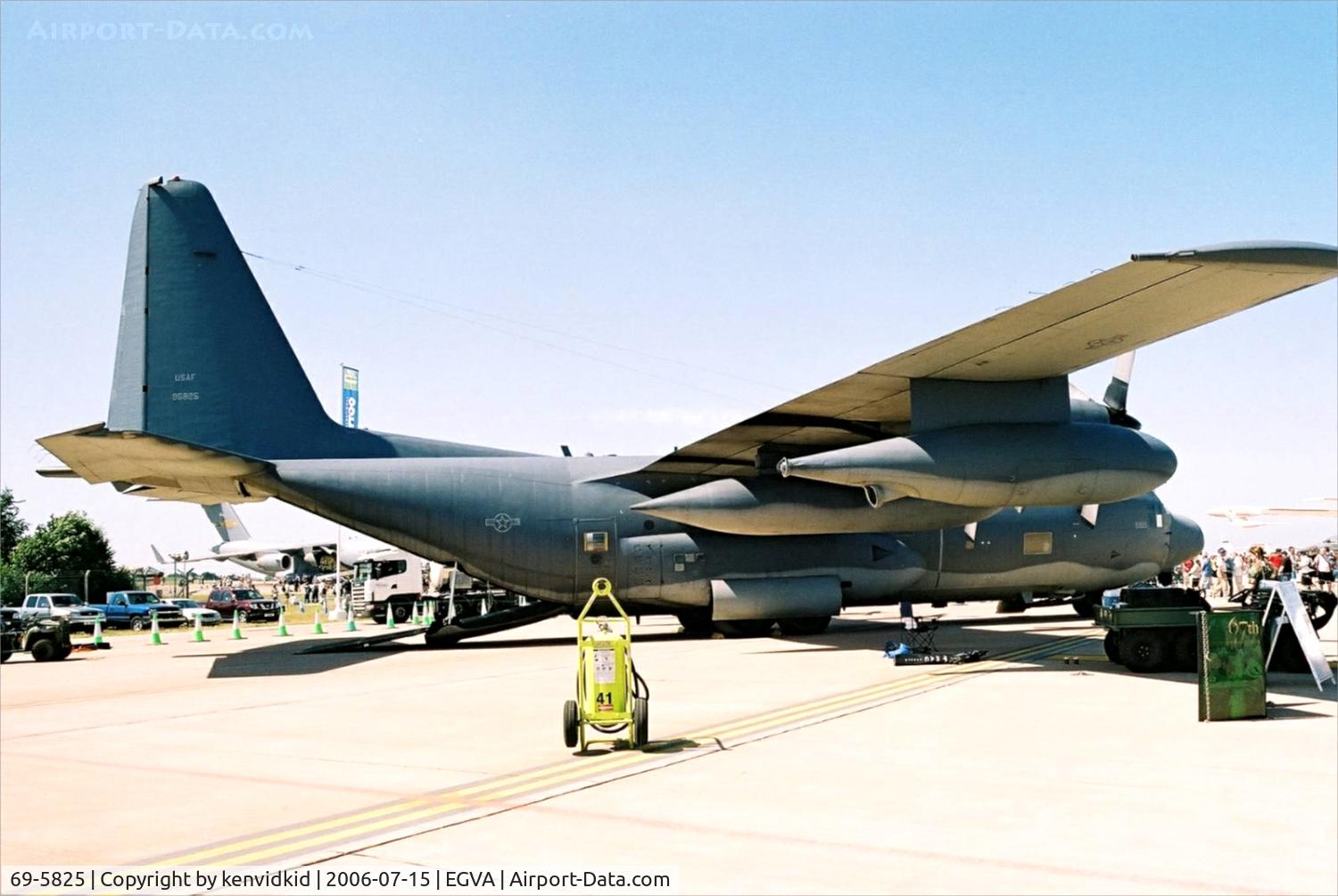 69-5825, 1969 Lockheed MC-130P Combat Shadow C/N 382-4374, US Air Force on static display at RIAT.