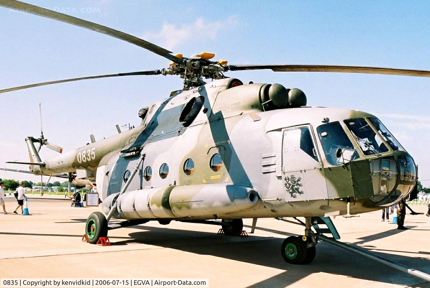 0835, Mil Mi-17 Hip C/N 108M35, Czech Republic Air Force on static display at RIAT.
