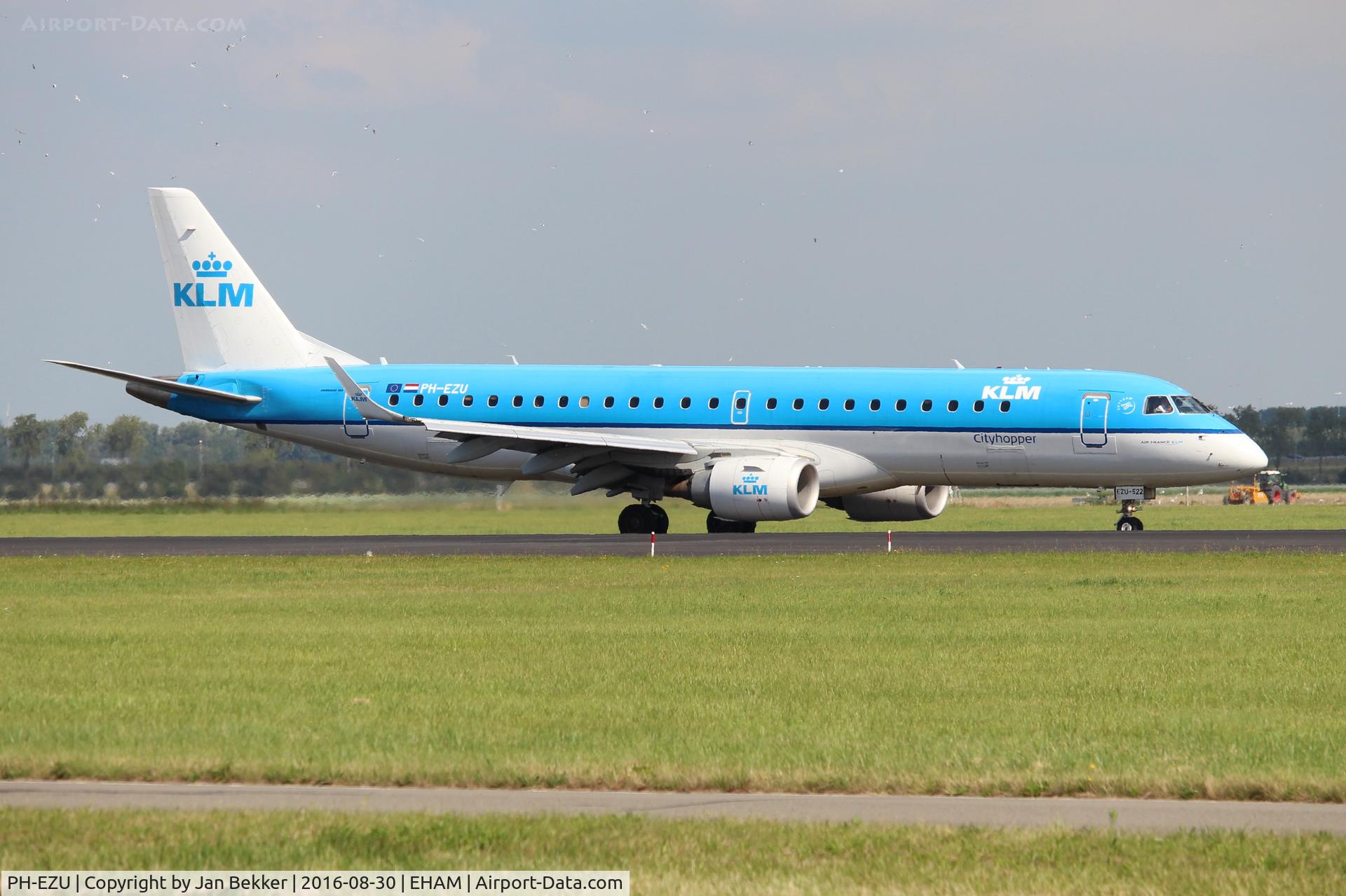 PH-EZU, 2012 Embraer 190LR (ERJ-190-100LR) C/N 19000522, Schiphol Amsterdam