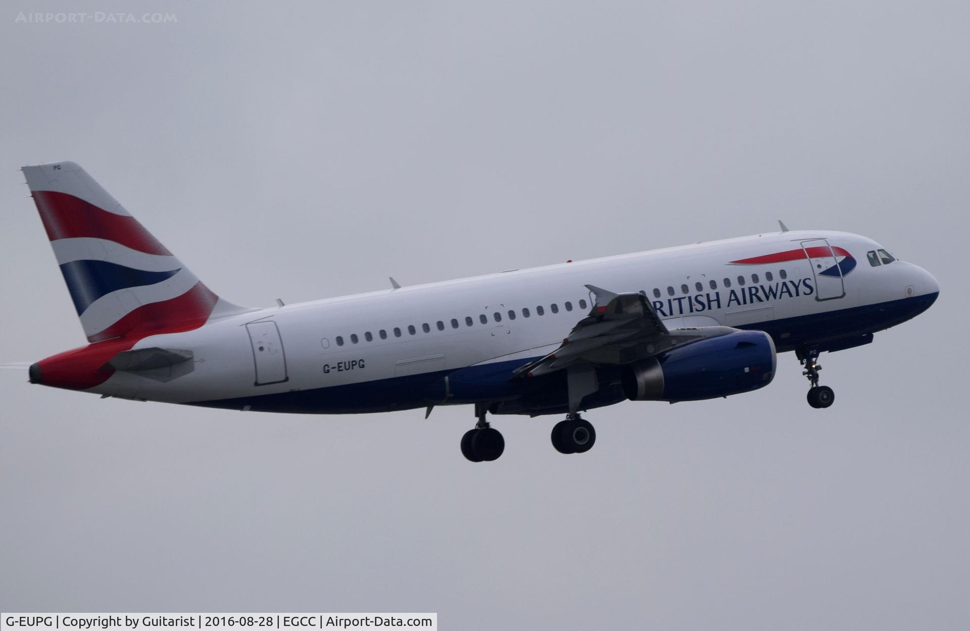 G-EUPG, 2000 Airbus A319-131 C/N 1222, At Manchester