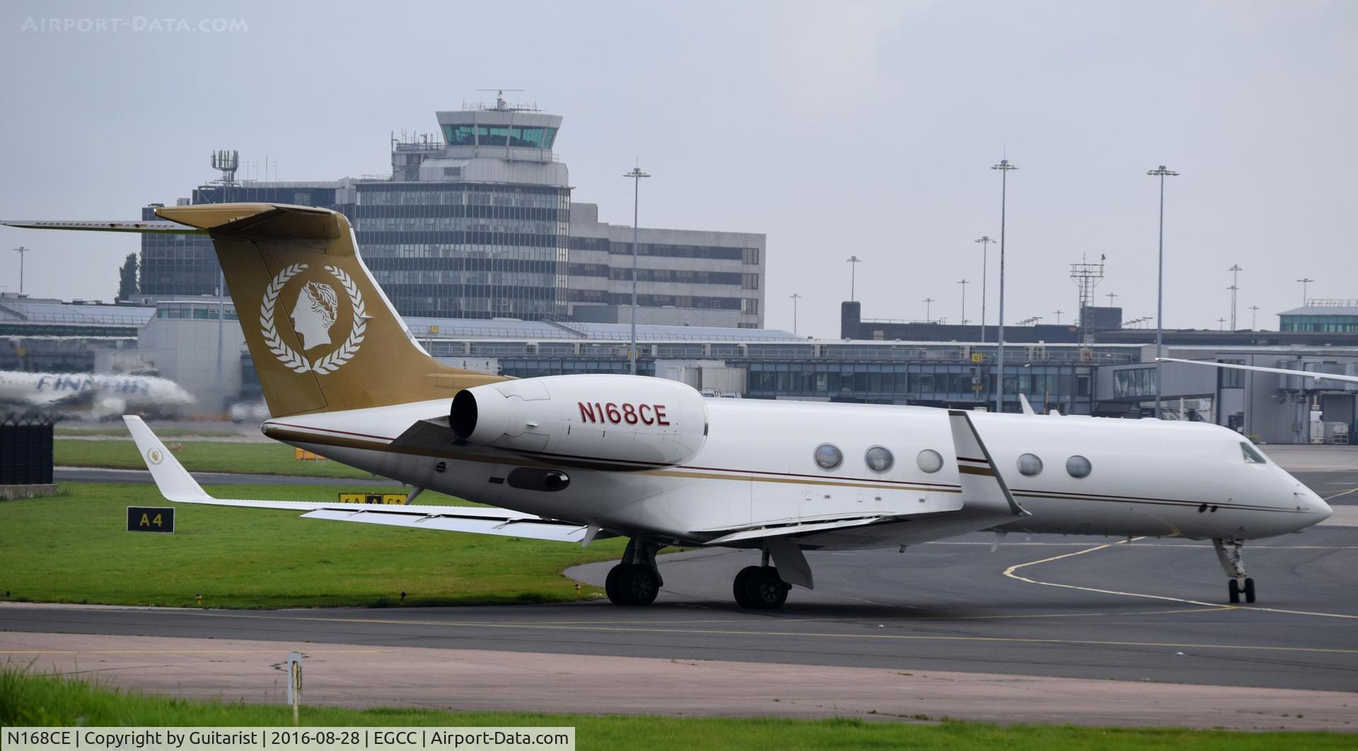 N168CE, 1999 Gulfstream Aerospace G-V C/N 568, At Manchester