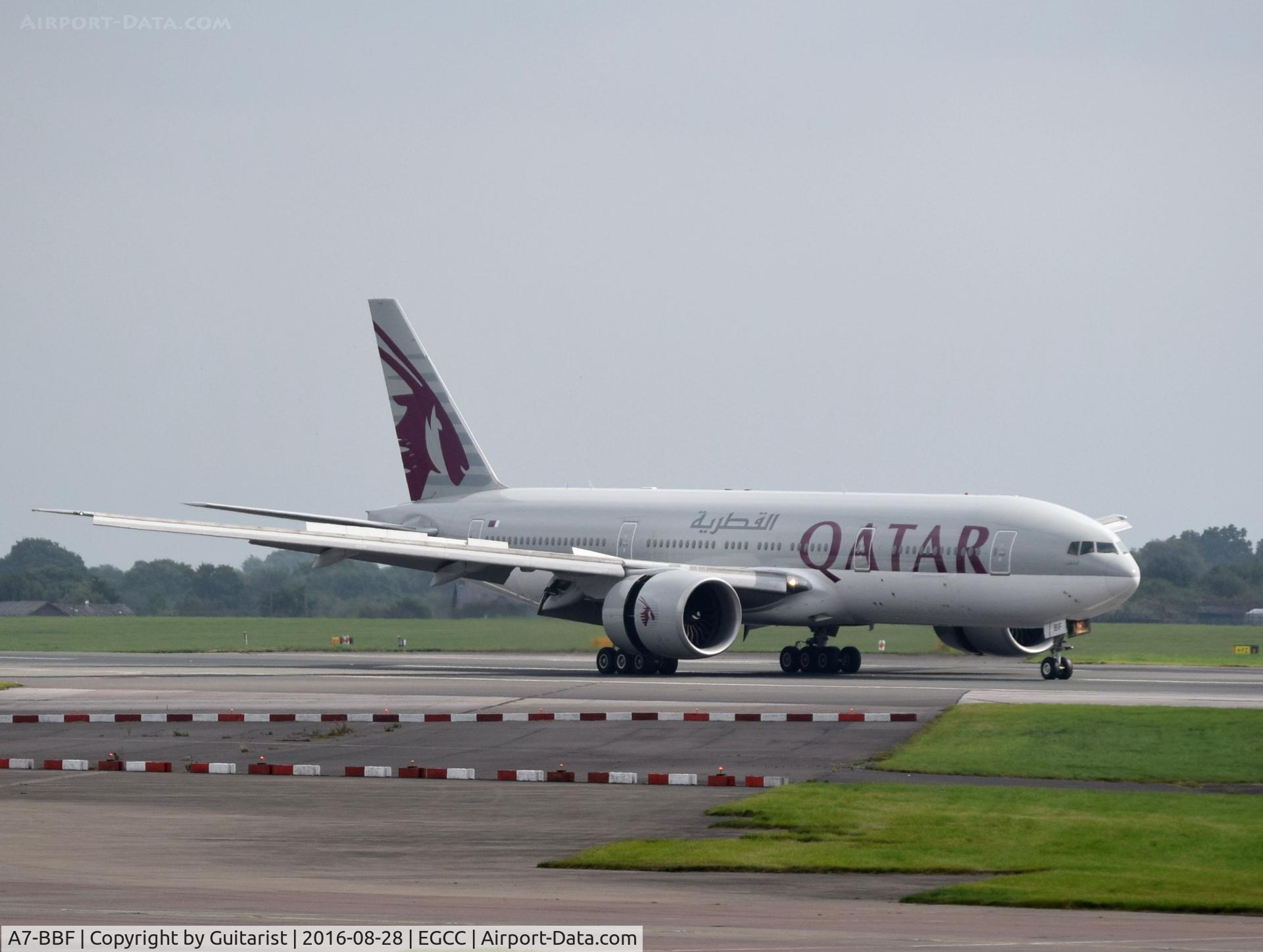 A7-BBF, 2010 Boeing 777-2DZ/LR C/N 36018, At Manchester