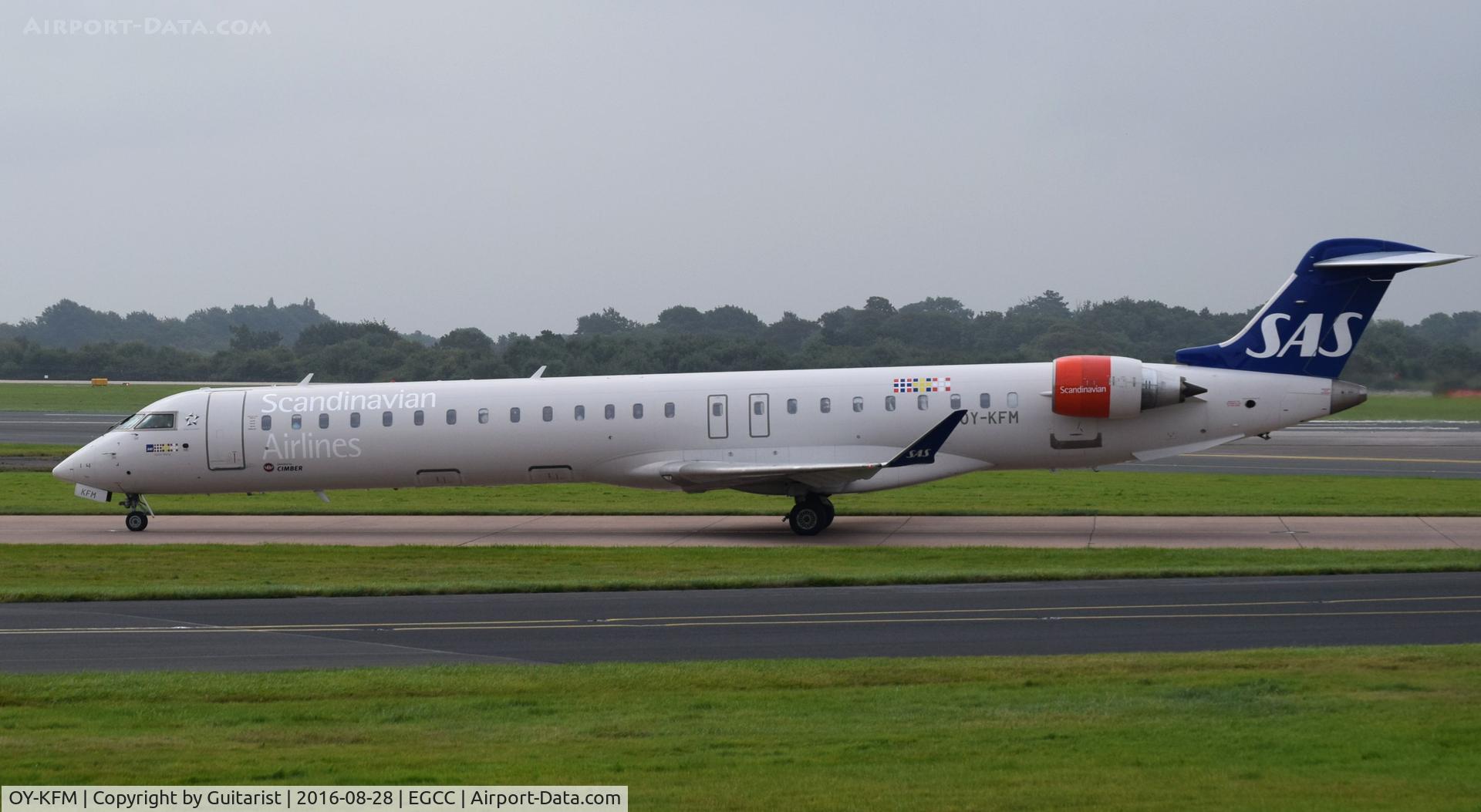 OY-KFM, 2010 Bombardier CRJ-900LR (CL-600-2D24) C/N 15250, At Manchester