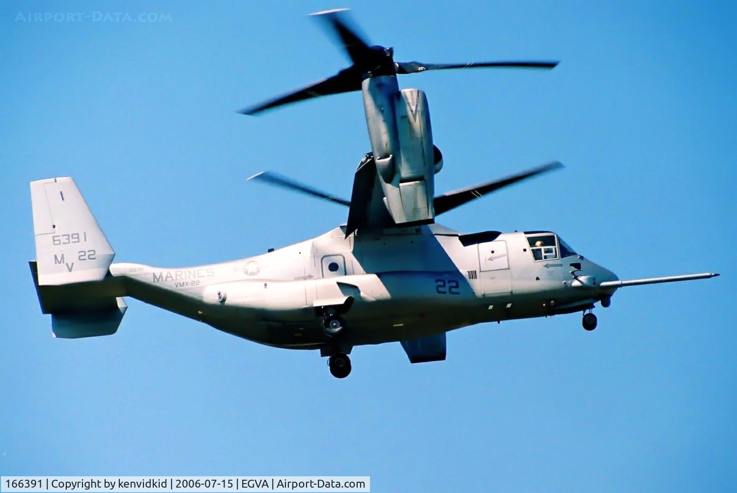 166391, Bell-Boeing MV-22B Osprey C/N D0058, US Marines displaying at RIAT.
