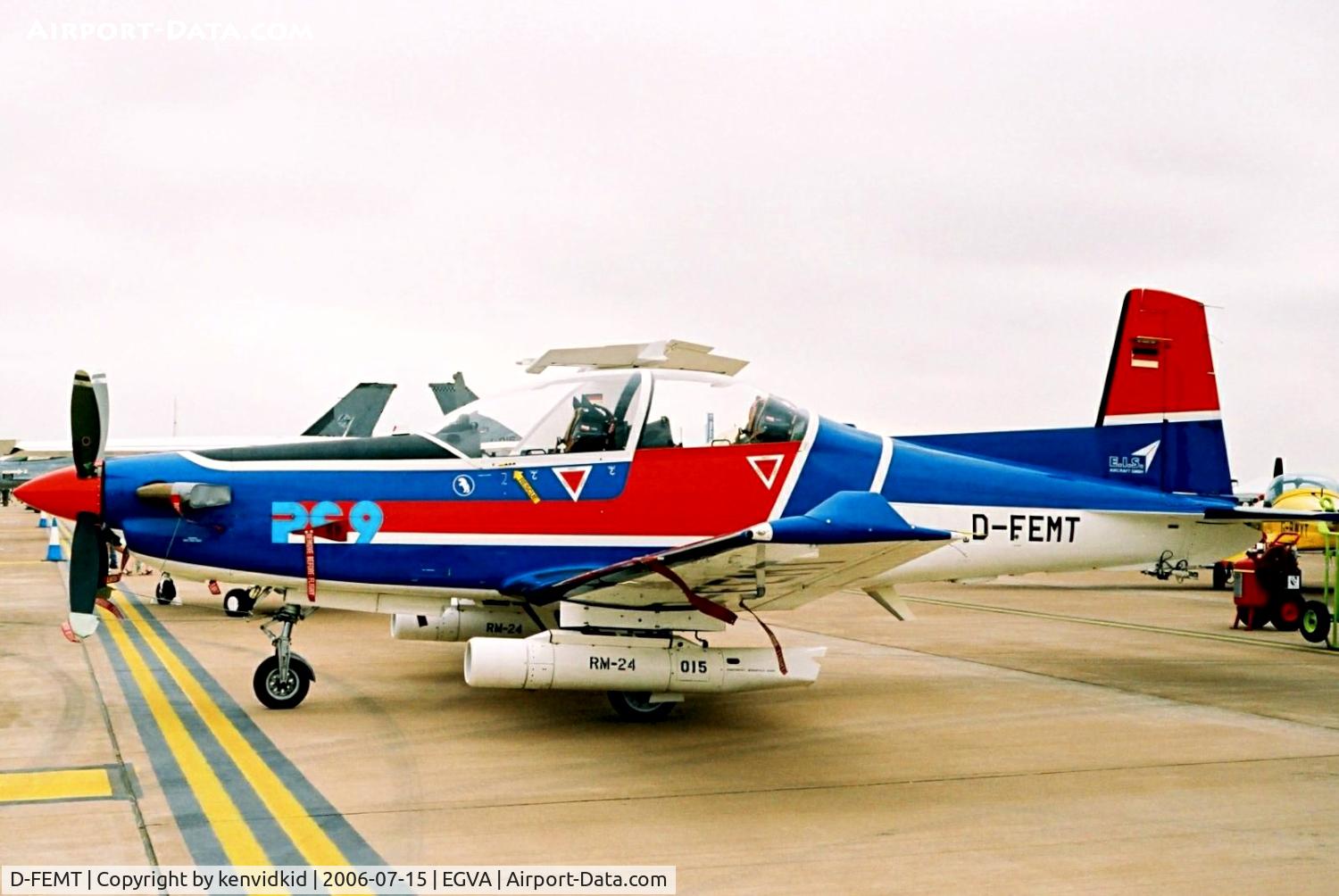 D-FEMT, Pilatus PC-9B C/N 168, EIS Aircraft on static display at RIAT.