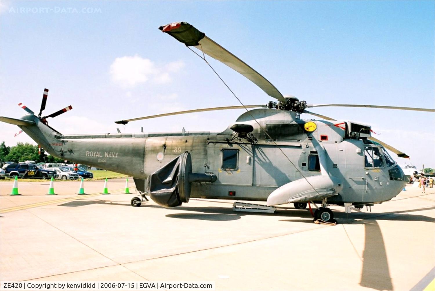 ZE420, 1986 Westland Sea King ASaC.7 C/N WA958, Royal Navy on static display at RIAT.