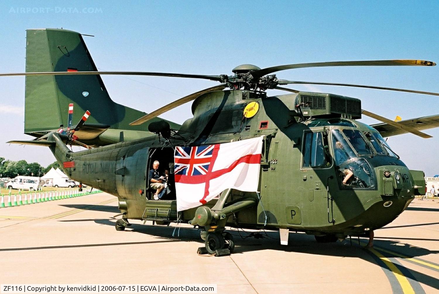 ZF116, 1986 Westland Sea King HC.4 C/N WA962, Royal Navy on static display at RIAT.