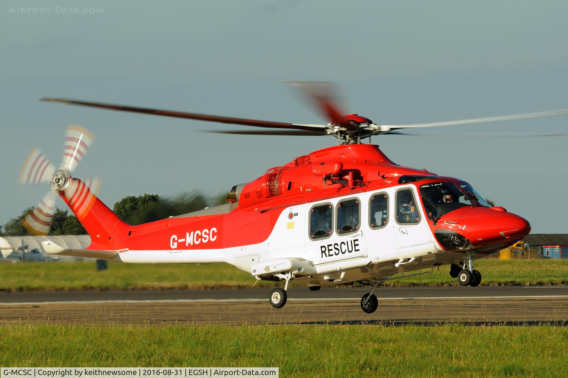 G-MCSC, 2014 AgustaWestland AW-139 C/N 41379, Arriving from first test flight.