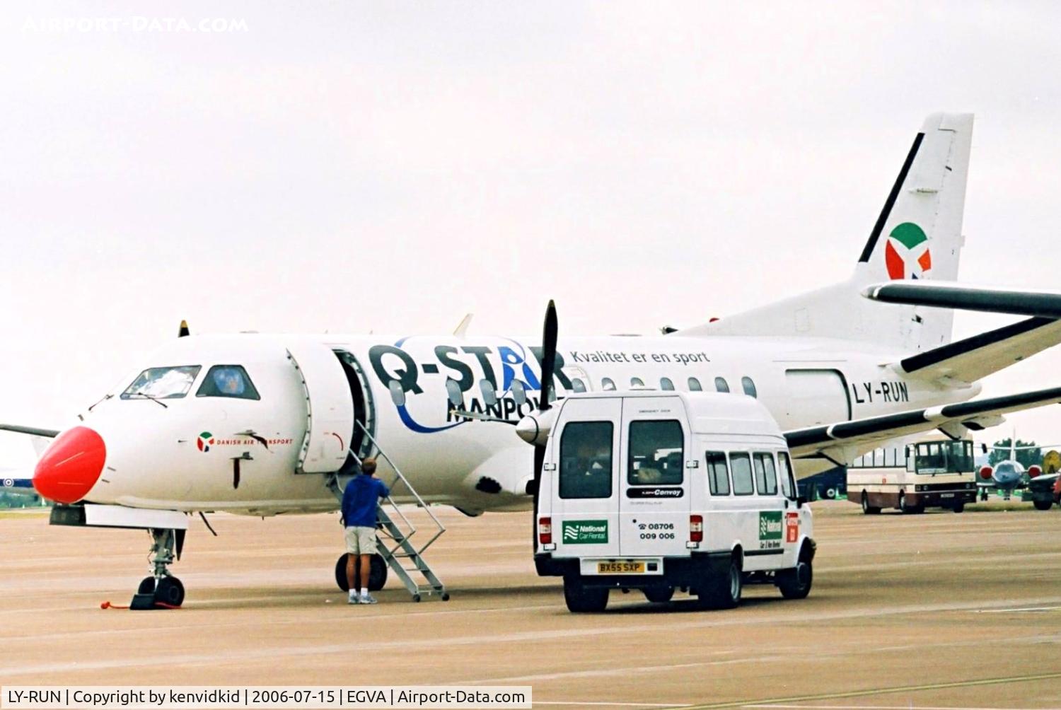 LY-RUN, 1987 Saab SF340A C/N 340A-086, Visitor to RIAT.